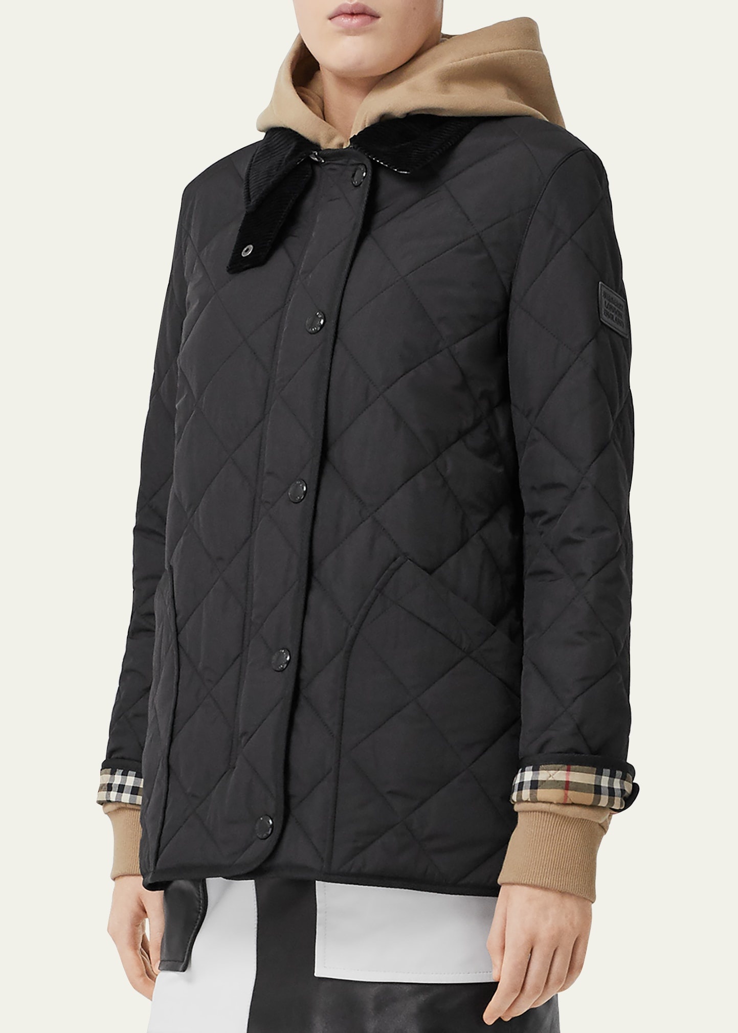 Cotswold Quilted Barn Jacket, Black - 1