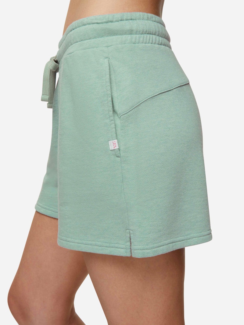 Women's Sweat Shorts Quinn Cotton Modal Soft Green Heather - 4
