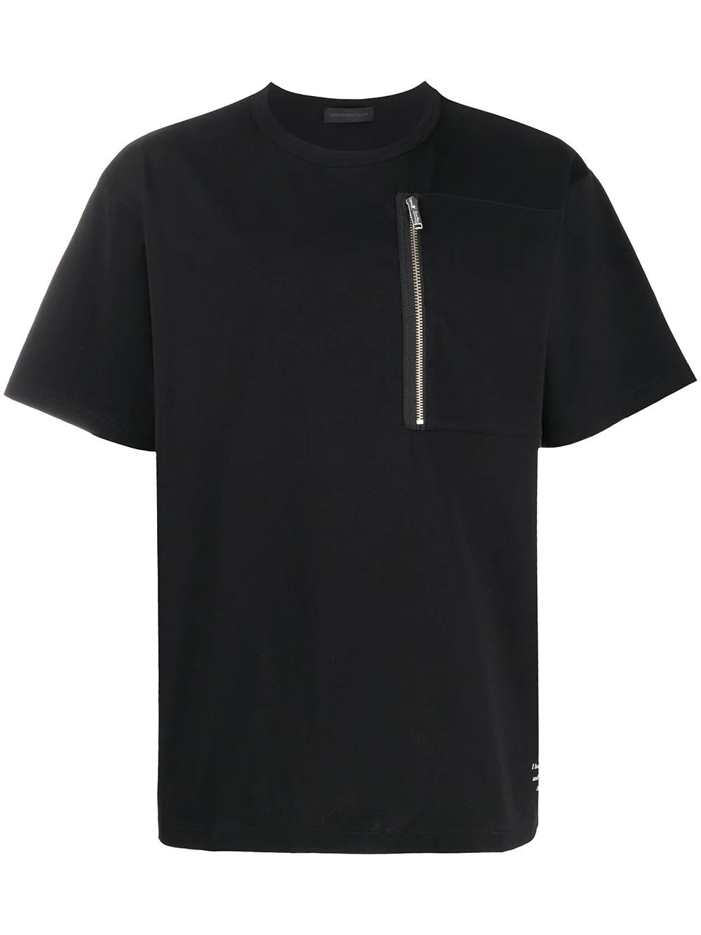 zip patch  pocket T-shirt - 1