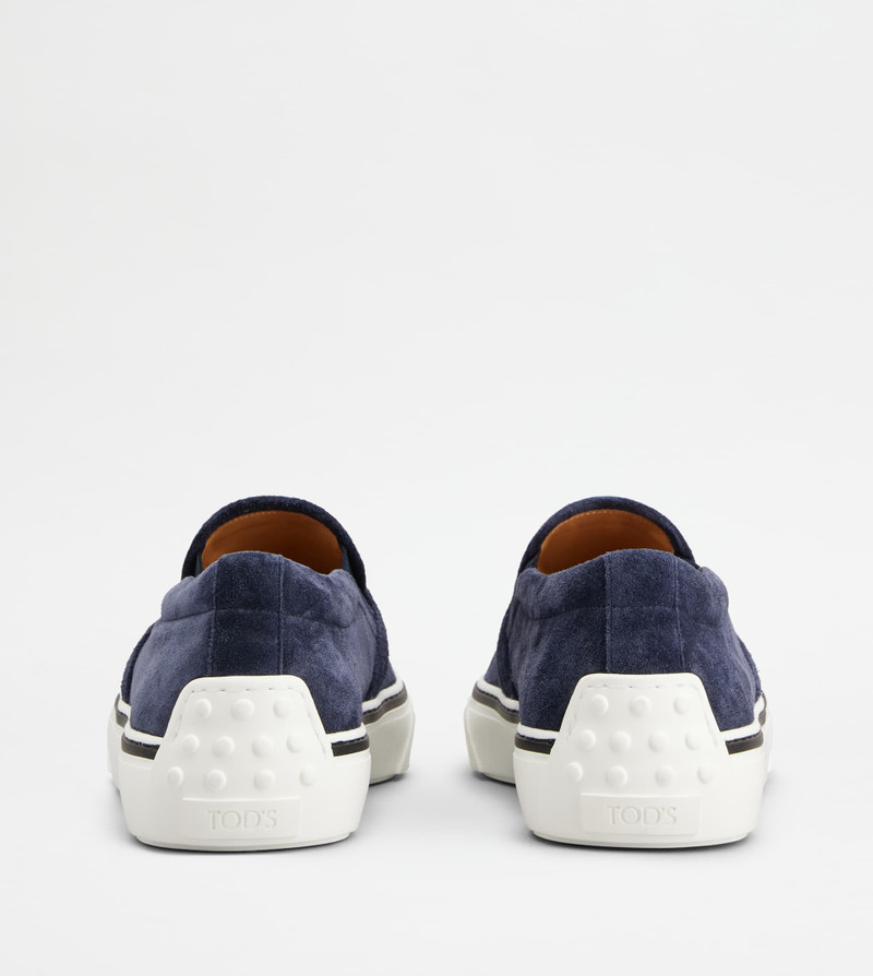 Tod's SLIP-ONS IN SUEDE - BLUE outlook