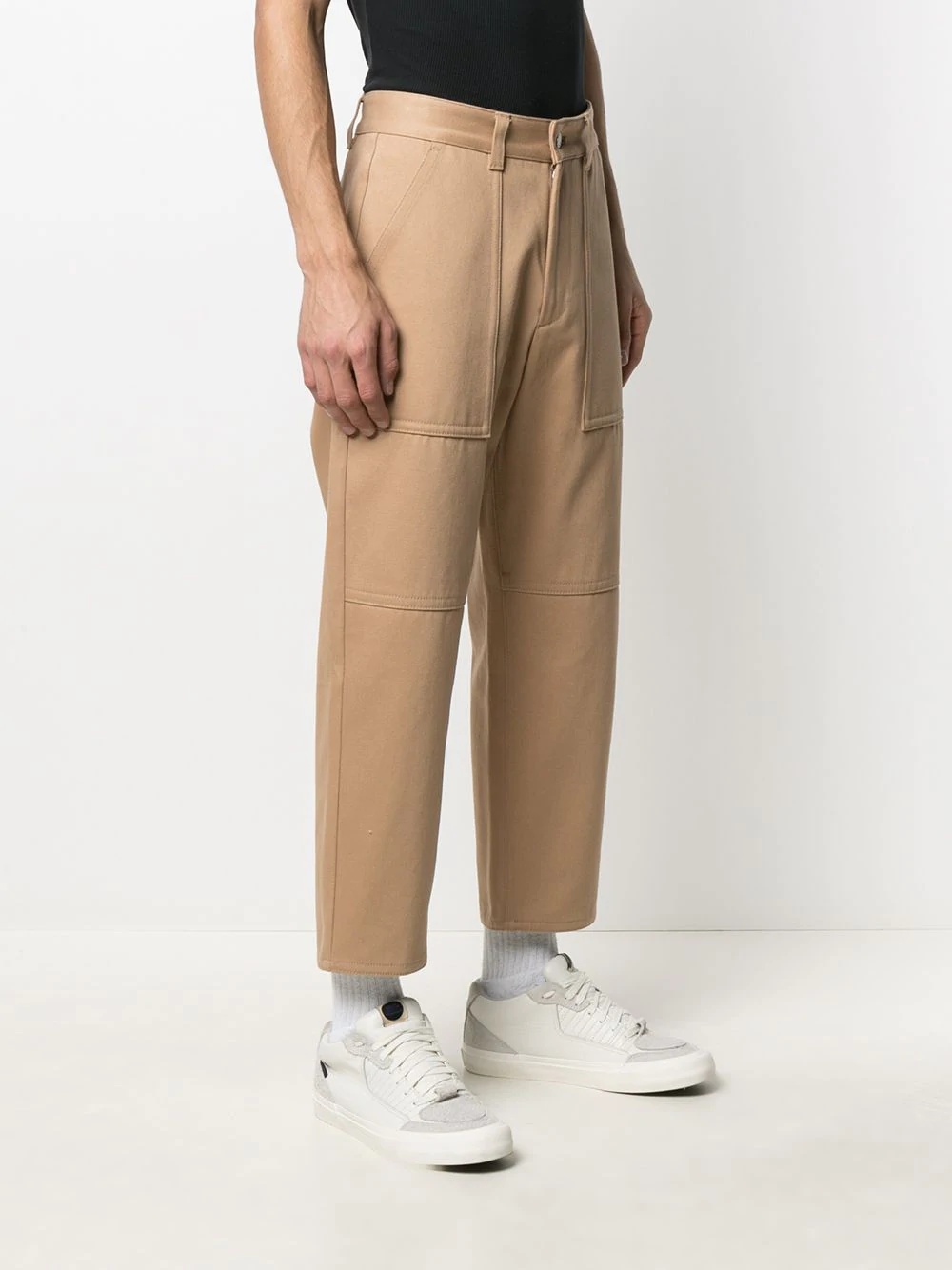 cropped straight-leg trousers - 3