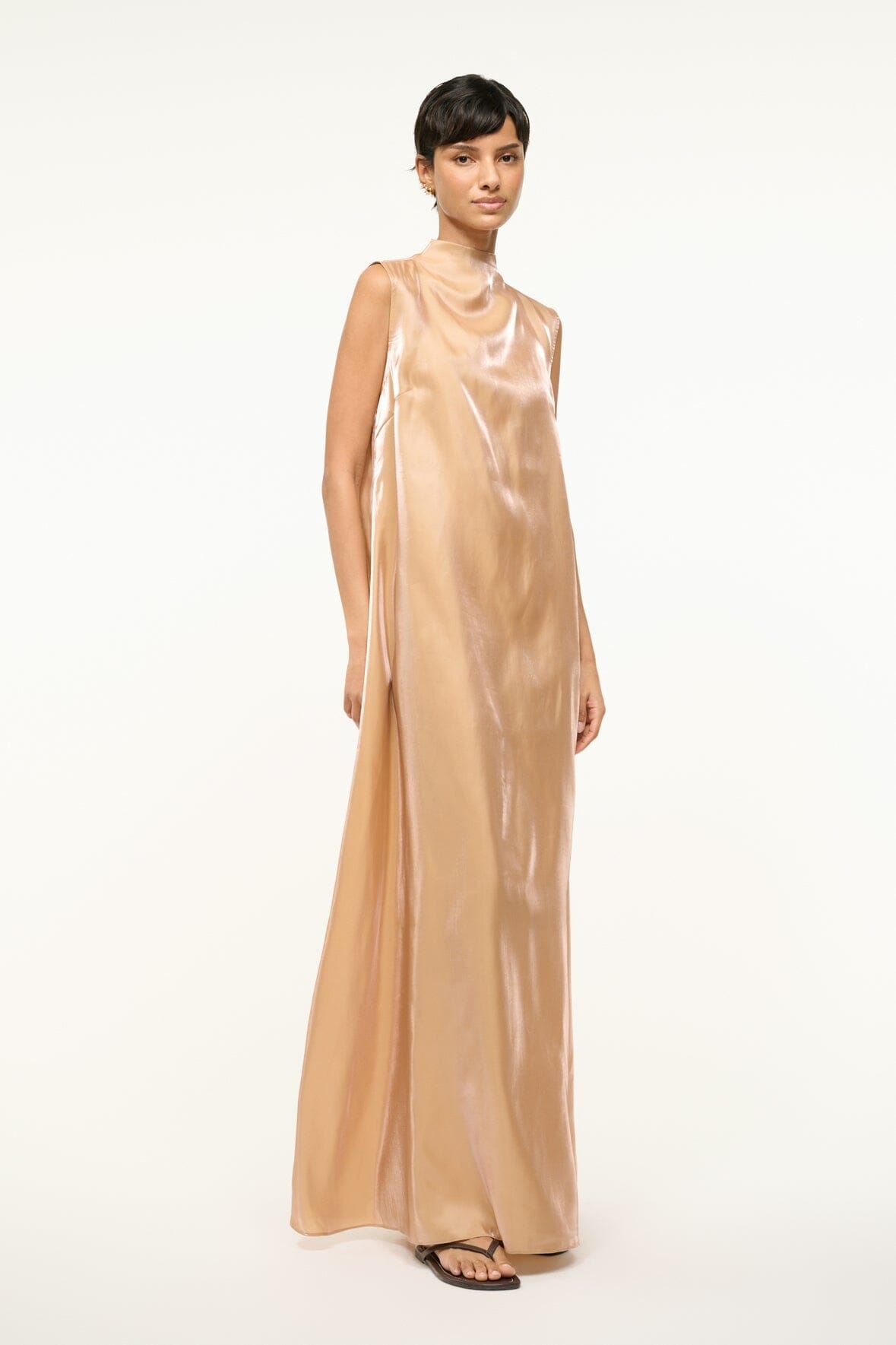 STAUD ARAYA DRESS ROSE GOLD - 5