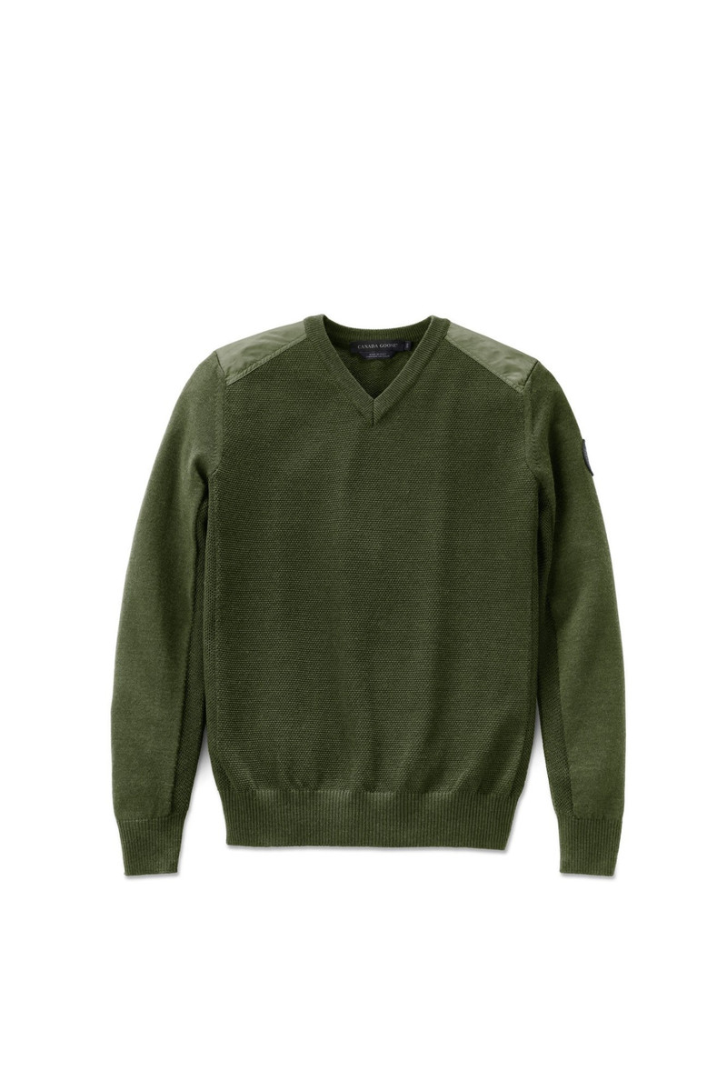 MCLEOD V NECK SWEATER BLACK LABEL 1