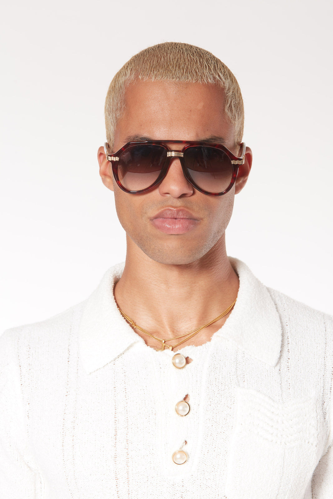 Rajio Gold & Brown Sunglasses - 3