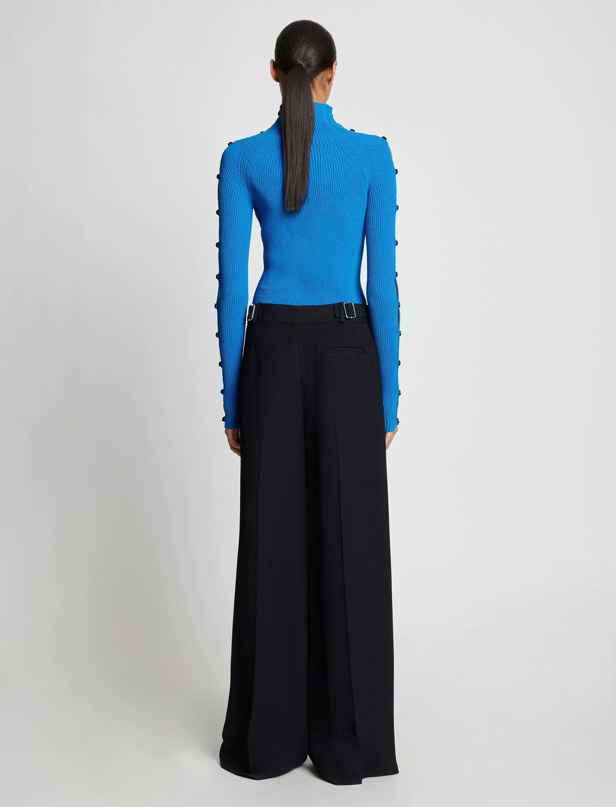 Cotton Rib Turtleneck Sweater - 5