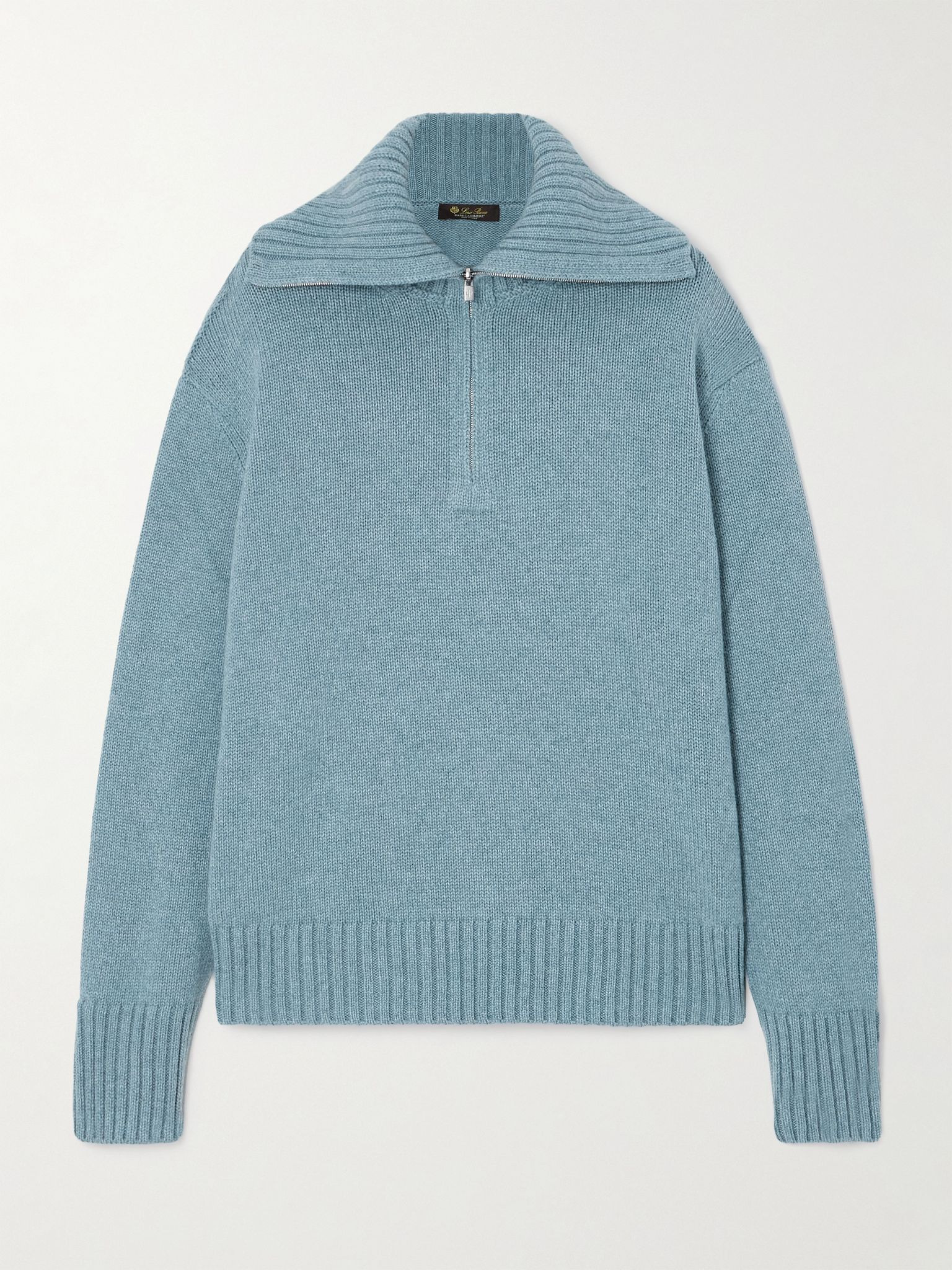 Cashmere half-zip sweater Blue - 1