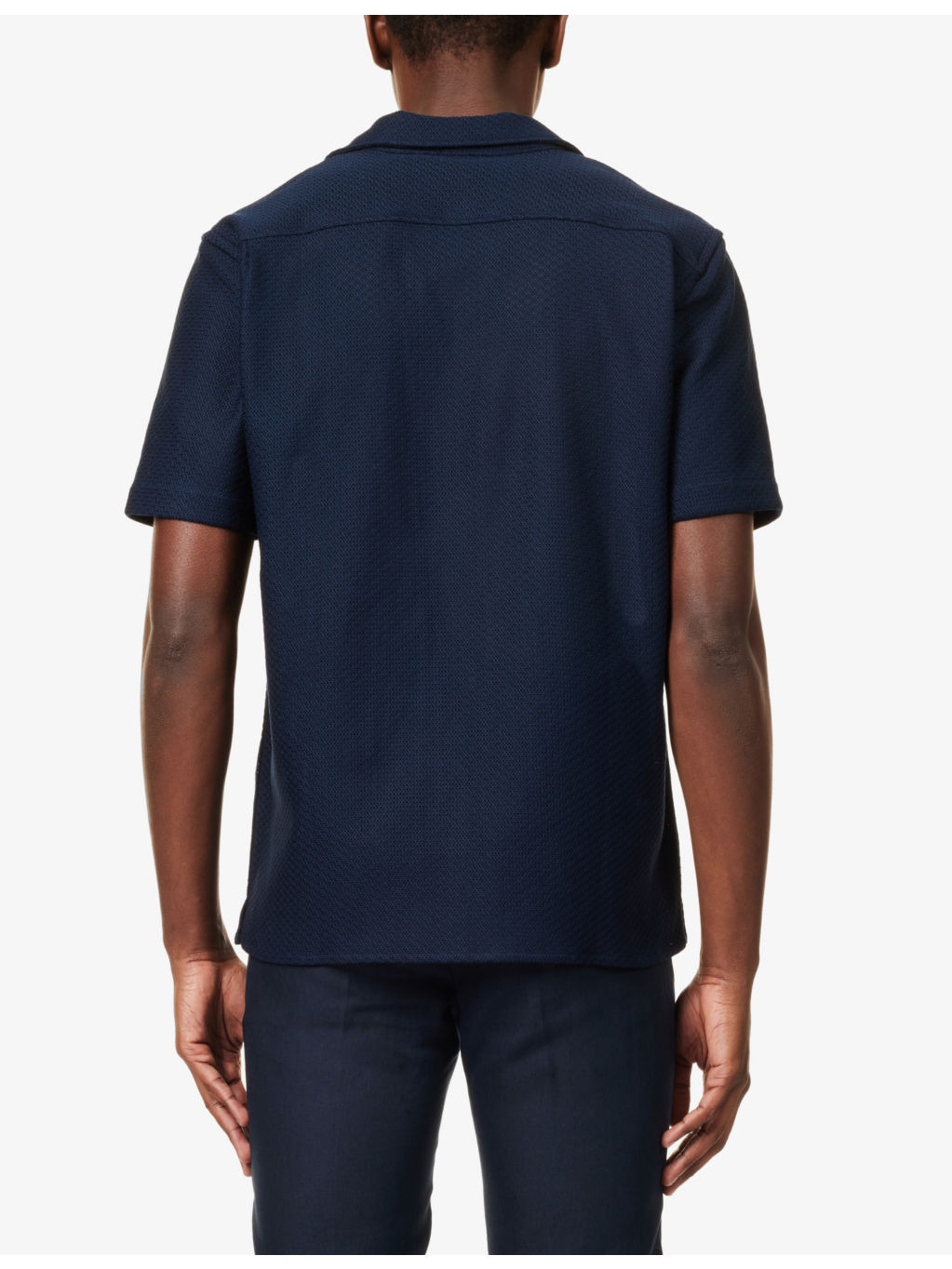 Maitan Open Weave short-sleeves regular-fit cotton-knit shirt - 4