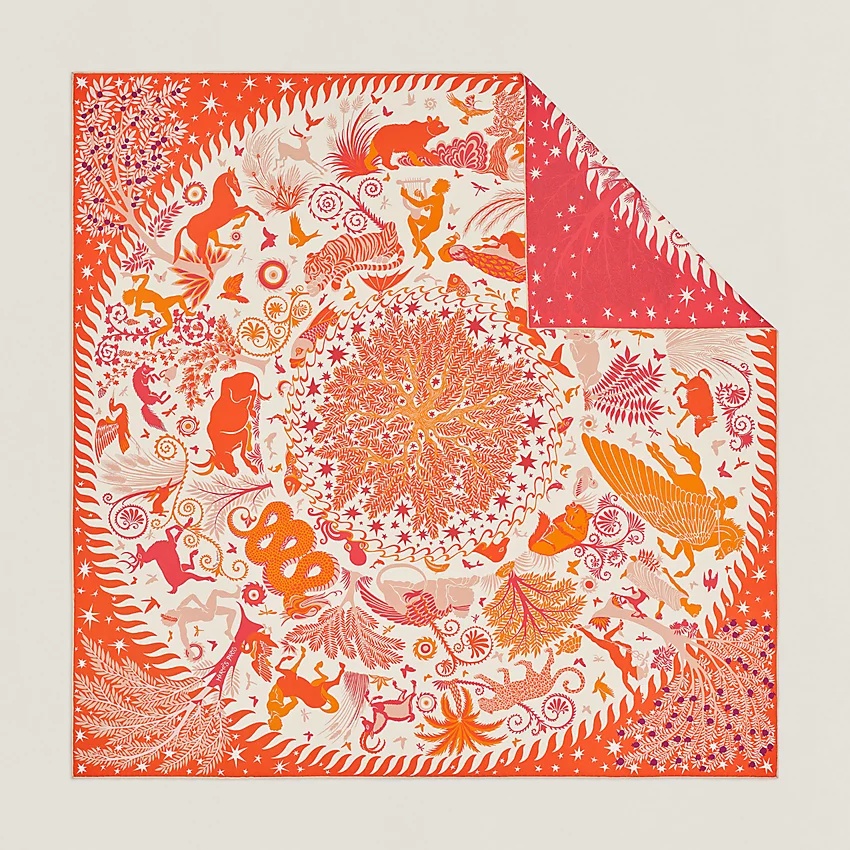 Sous le Charme d'Orphee double face scarf 90 - 1