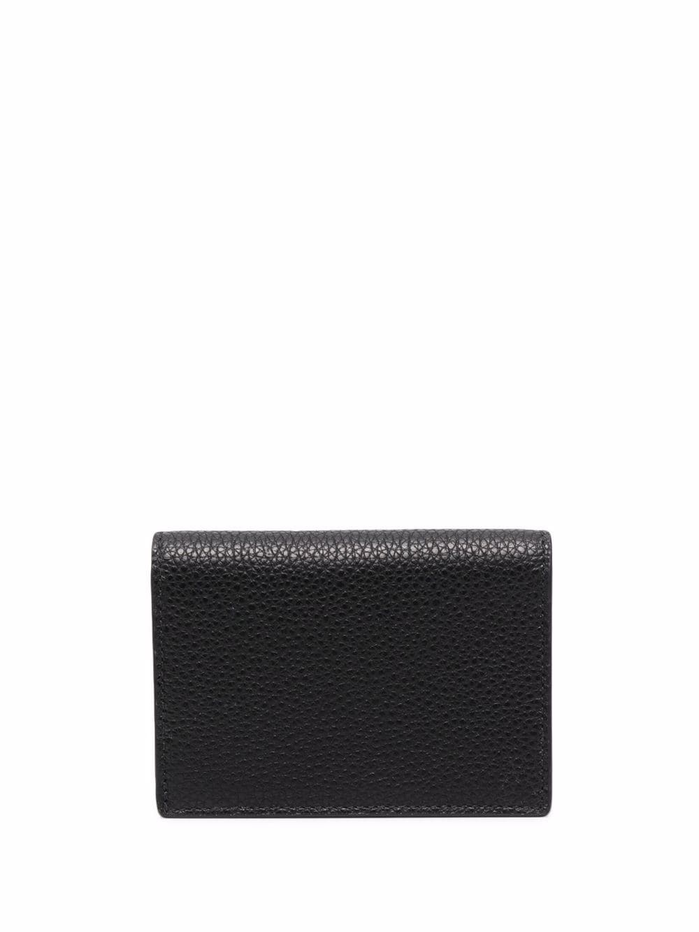 logo-plaque leather cardholder - 2