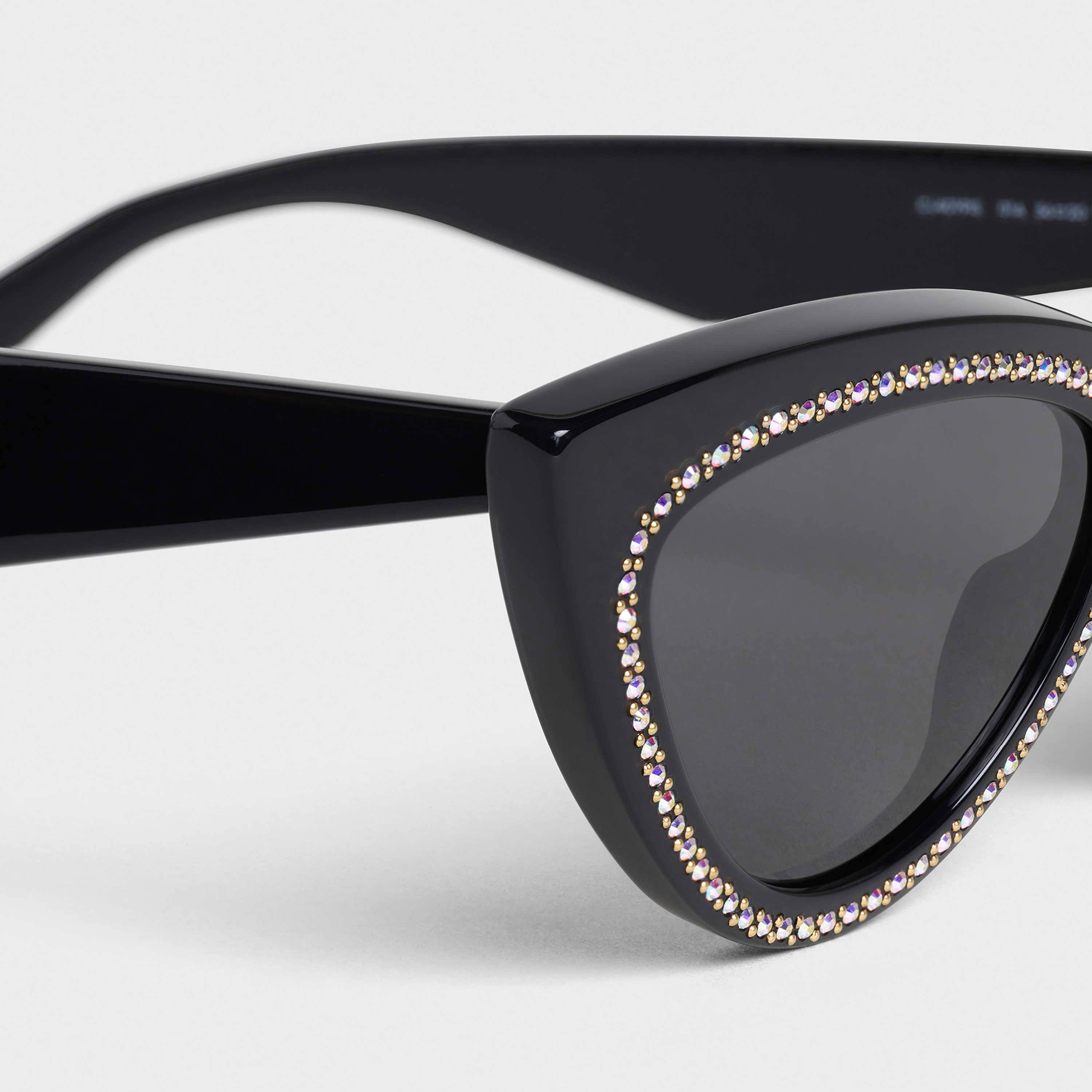 CAT EYE S019 SUNGLASSES IN ACETATE WITH CRYSTALS AND METAL - 4