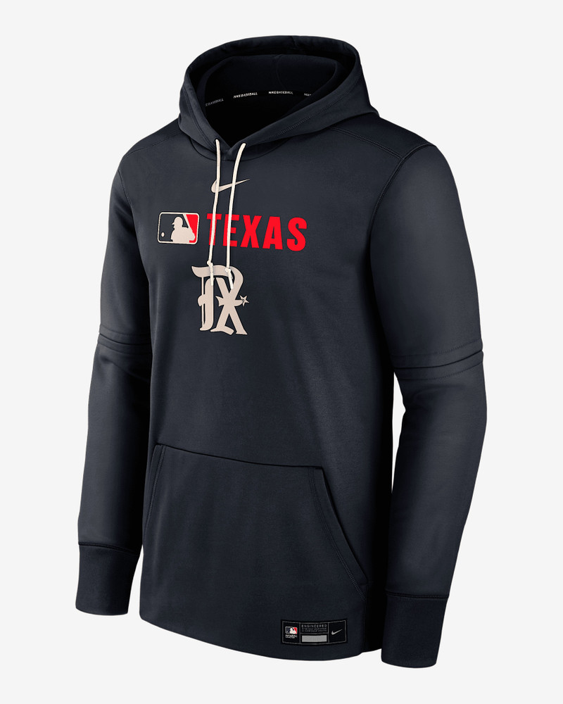 Texas Rangers Authentic Collection City Connect Men's Nike Therma MLB Pullover Hoodie 1