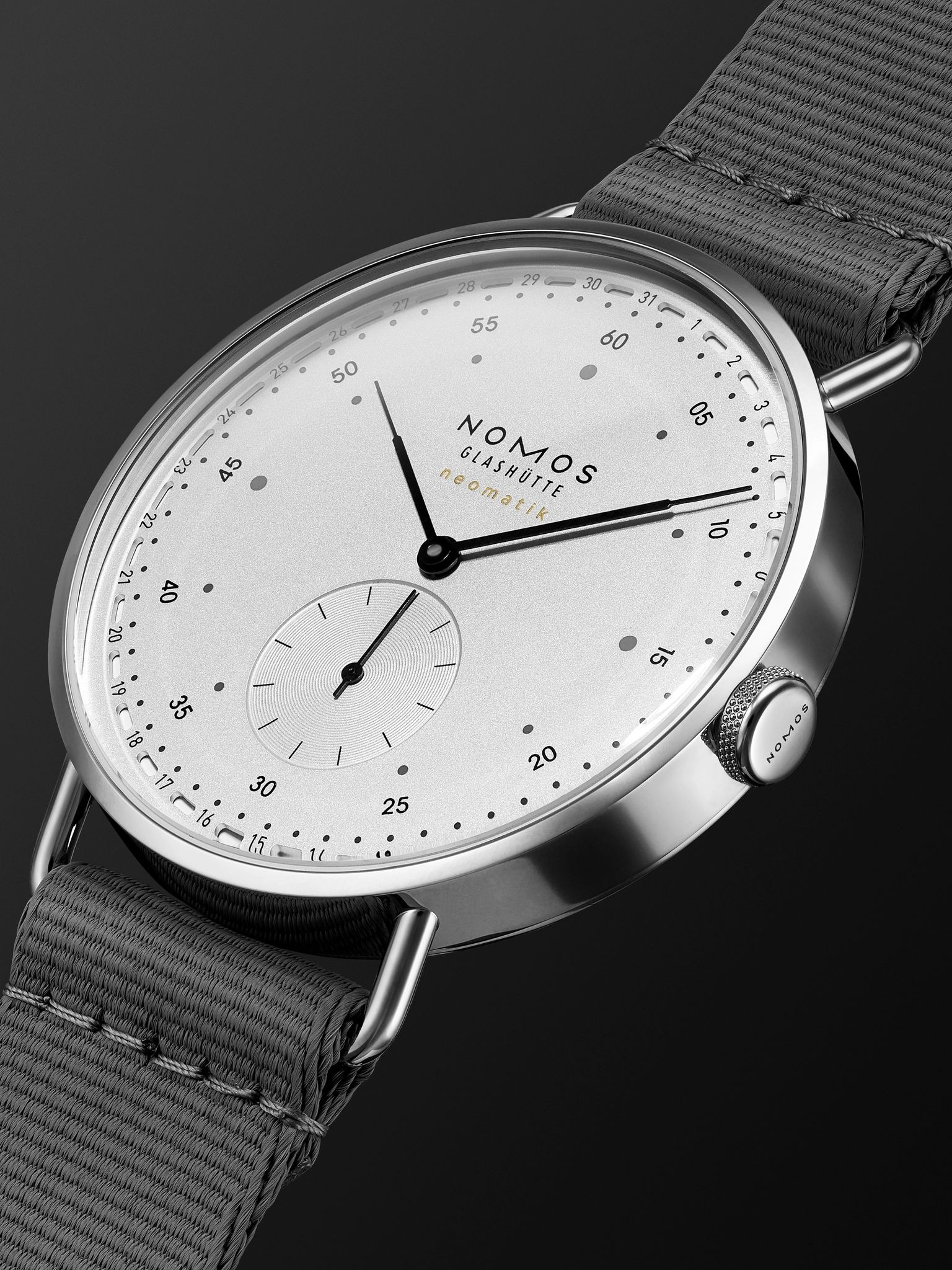 Metro Neomatik 41 Automatic 40.5mm Stainless Steel and Webbing Watch, Ref. No. 1165 White - 4