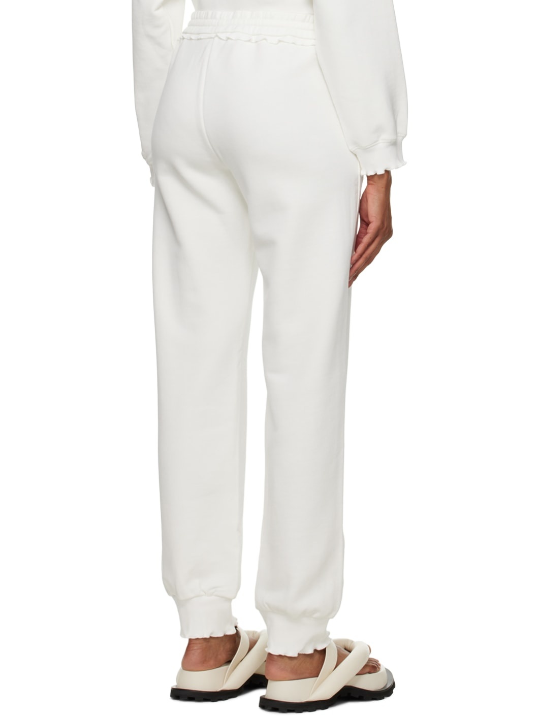 White Frill Edge Lounge Pants - 3
