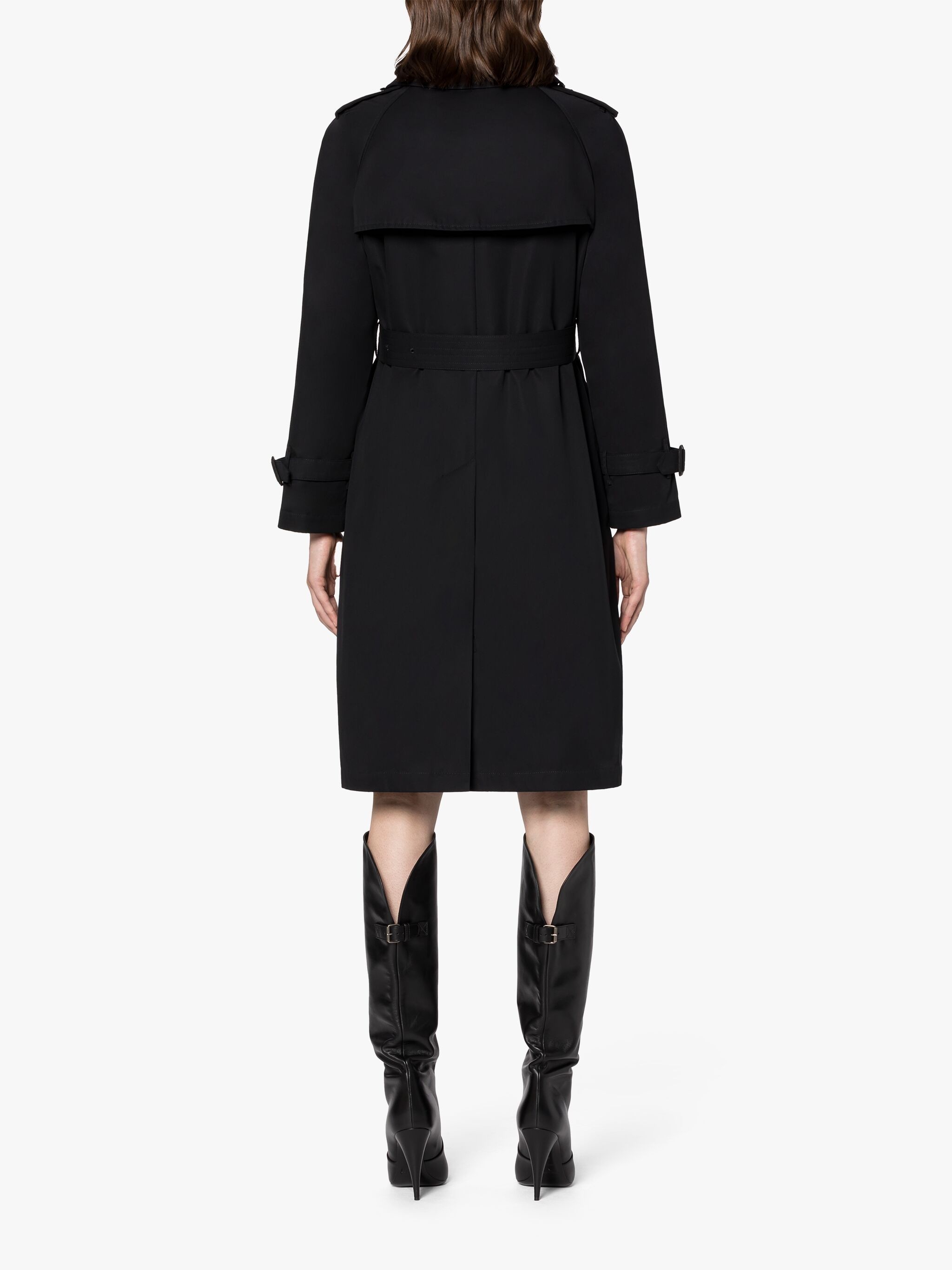 MUIRKIRK BLACK COTTON TRENCH COAT - 4