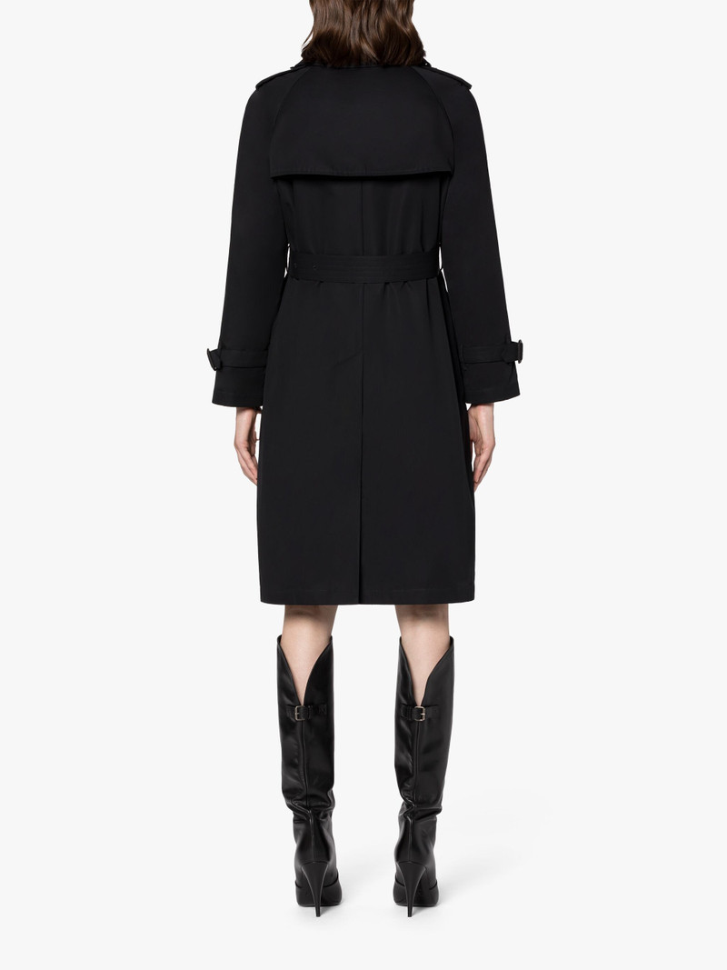 MUIRKIRK BLACK COTTON TRENCH COAT 4
