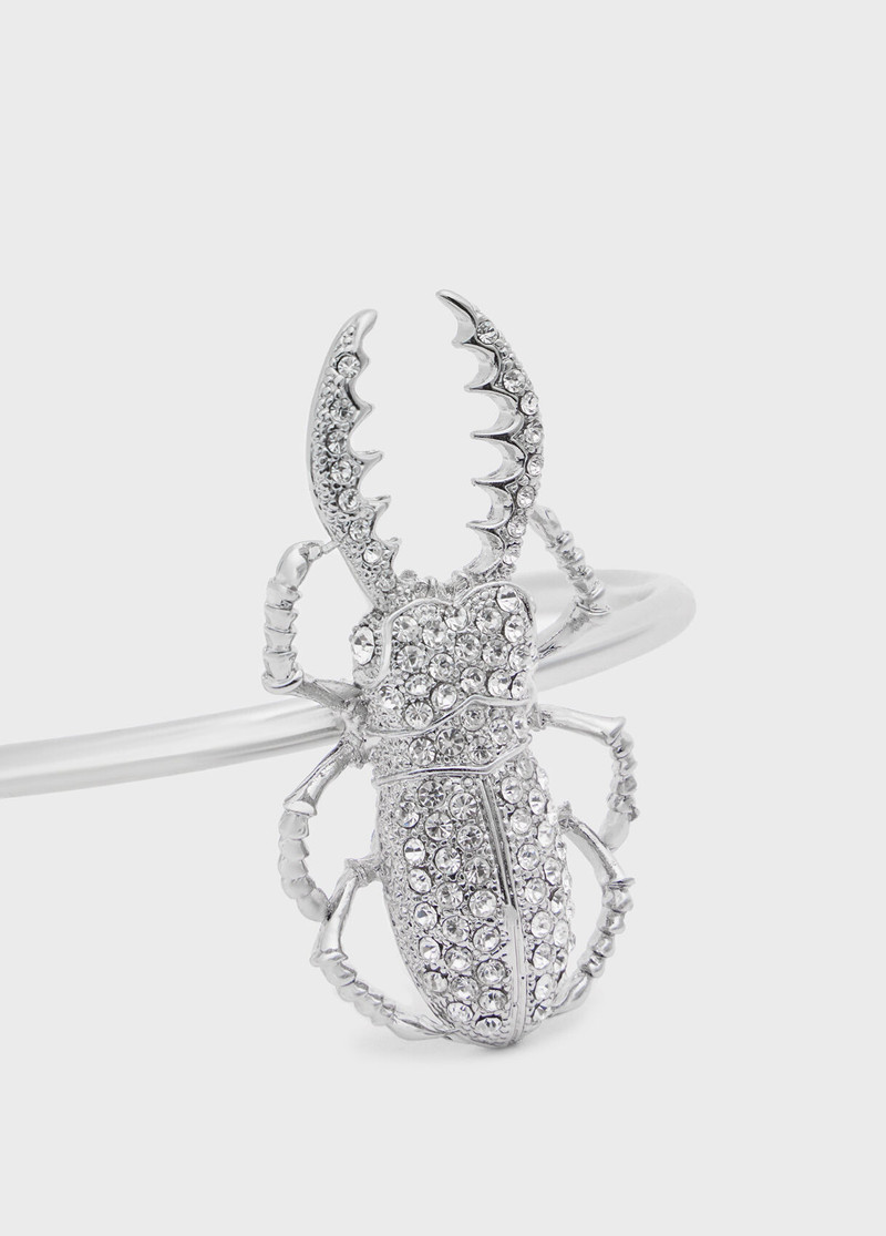 METAL CUFF WITH GLASS-SET SCARAB 3