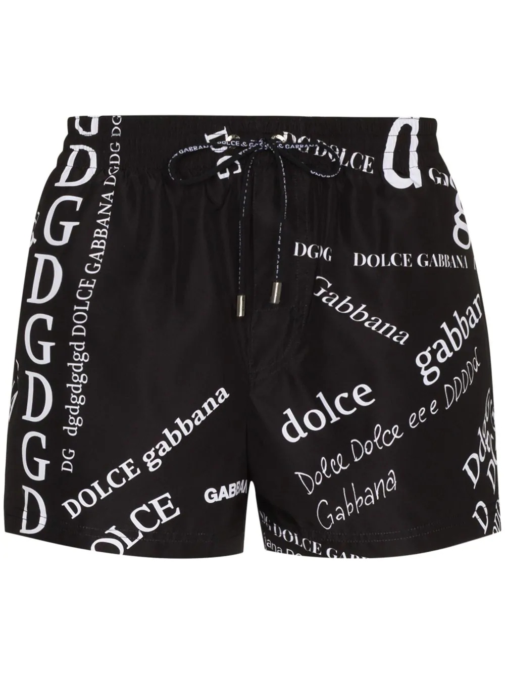 signature-print swim shorts - 1