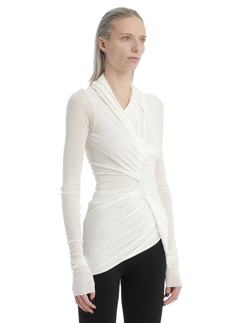 Rick Owens Lilies 立体裁断 ドレープ 変形 捻じれ カットソー Rick Owens Lilies TOP | REVERSIBLE