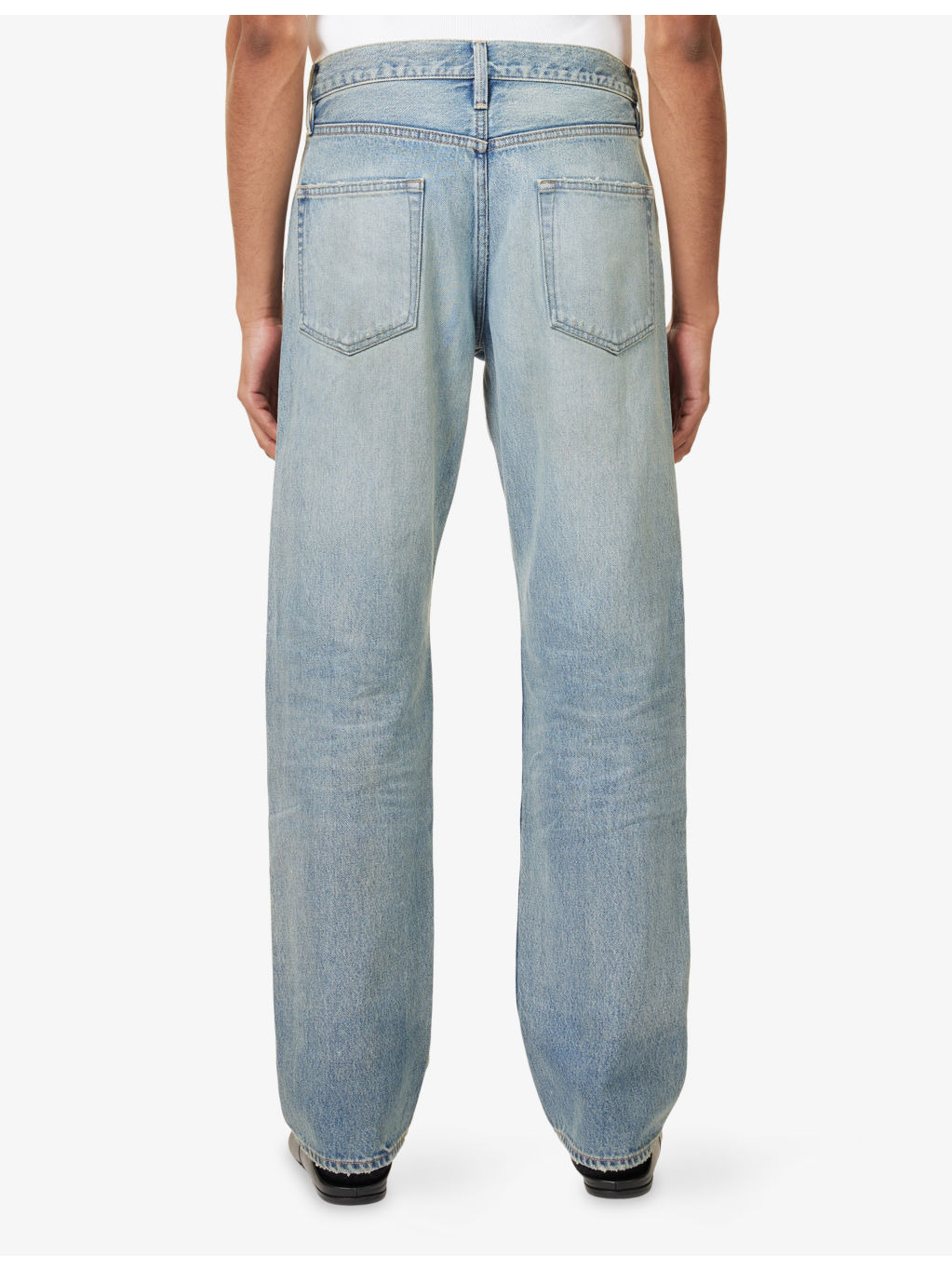Logo-Patch Straight-Fit Denim Jeans - 4