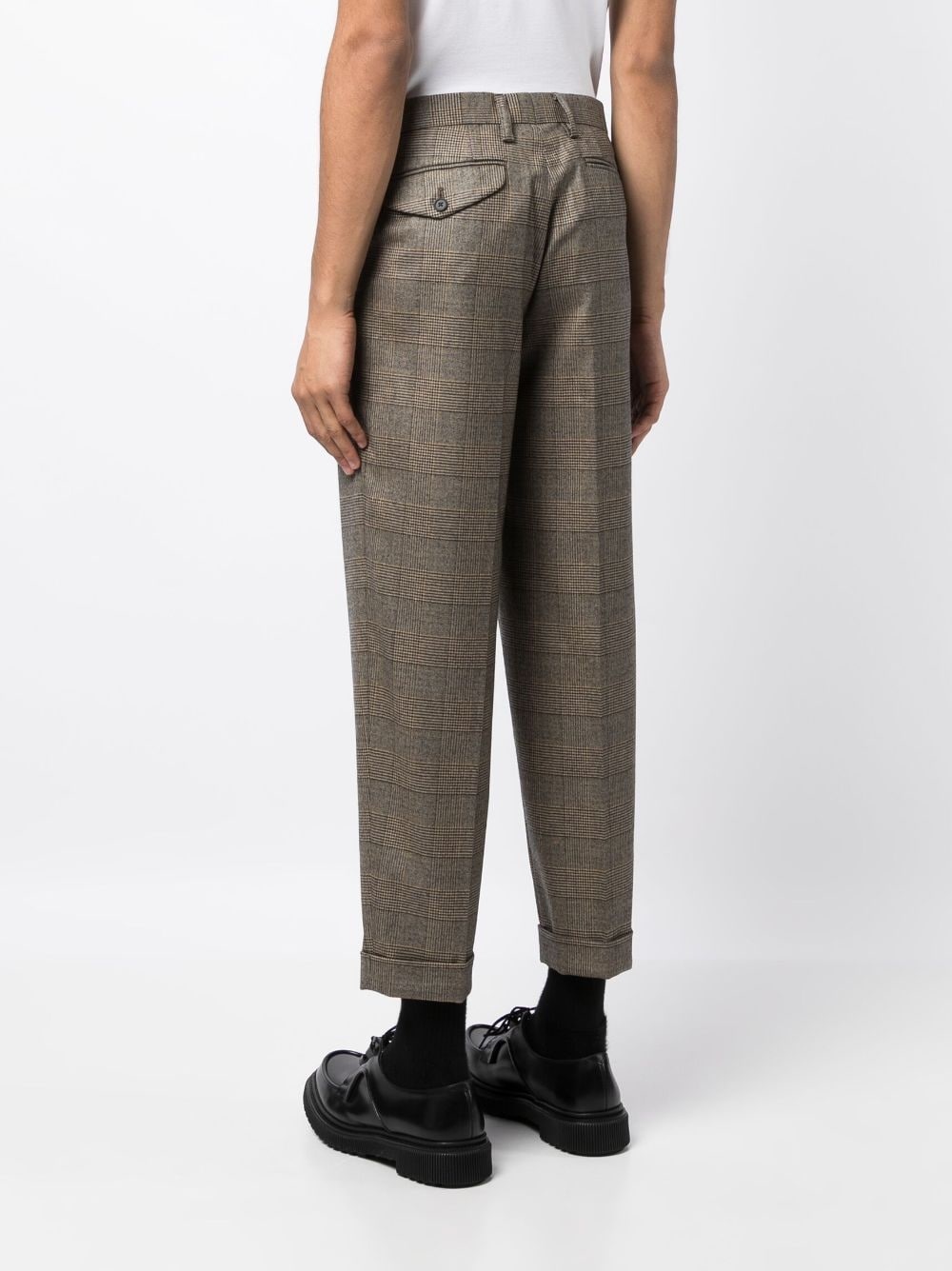 plaid tailored trousers - 7