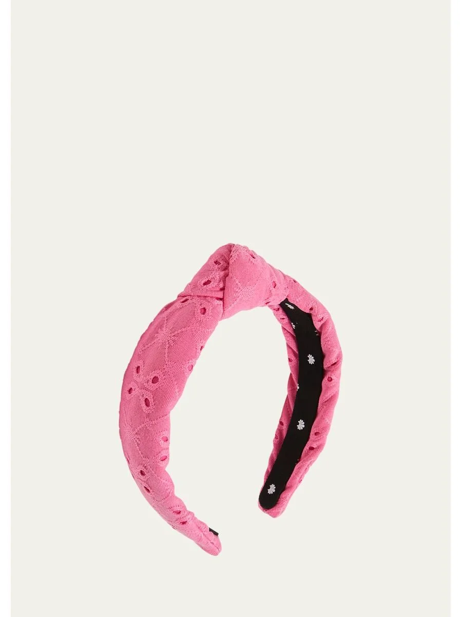 Knotted Eyelet Slim Headband - 1