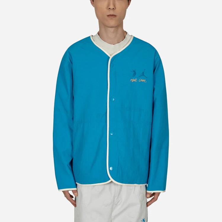 Men's Air Jordan x Union Crossover Solid Color Printing Logo reversible Long Sleeves Jacket US Editi - 3