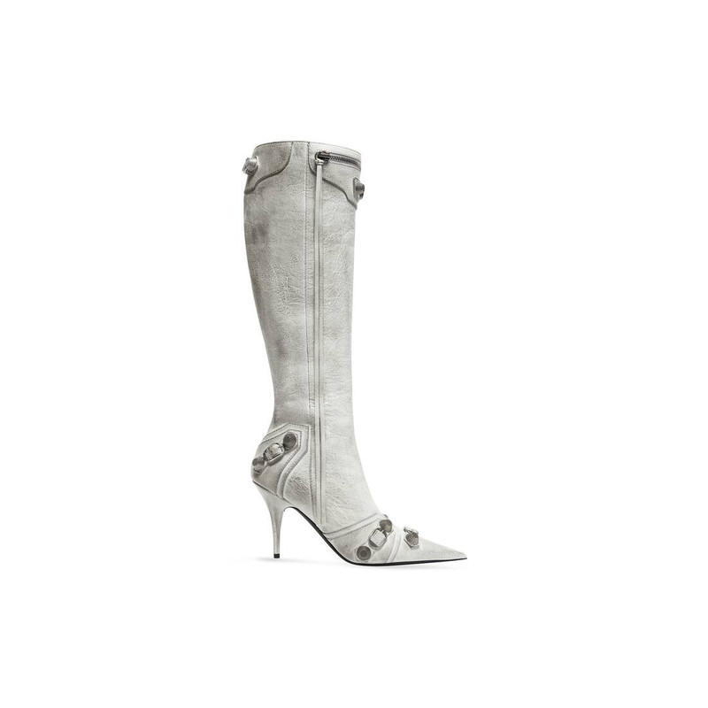 Women's Cagole 90mm Boot Dirty Effect in Optic White - 1