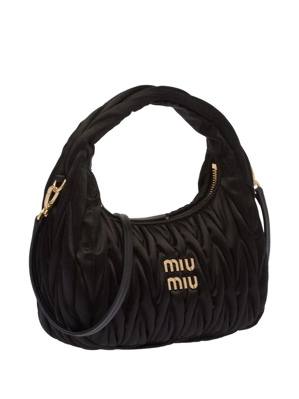 mini Wander matelassé satin bag - 4