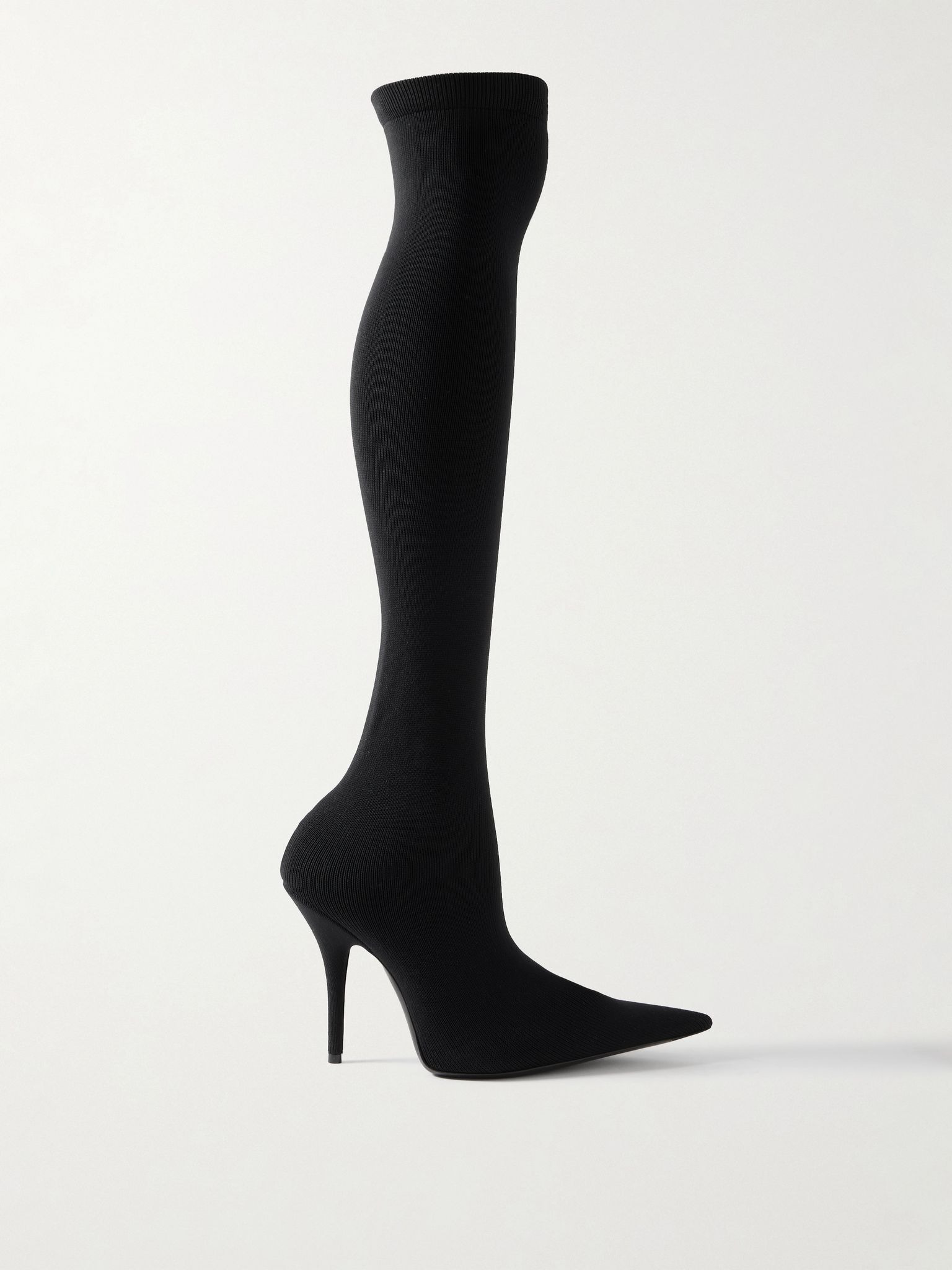 Avenue stretch-knit over-the-knee boots Black - 1