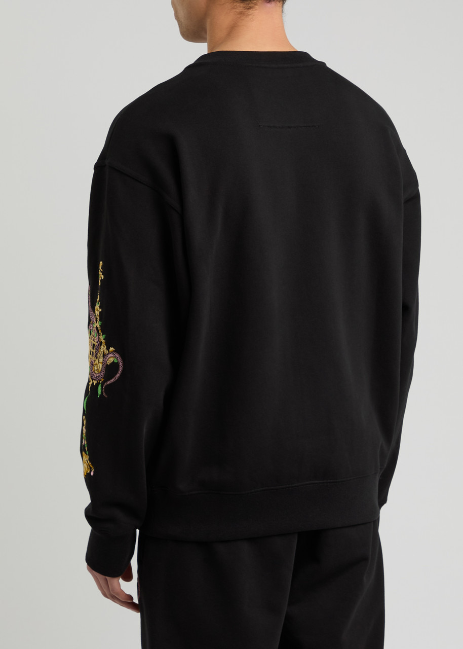Givenchy Logo Embroidered Cotton Sweatshirt - 3