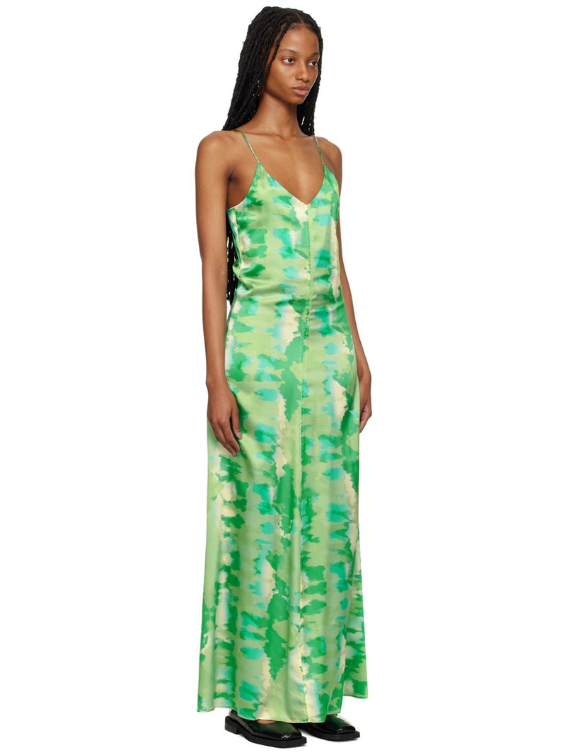GANNI SSENSE Exclusive Green Maxi Dress outlook
