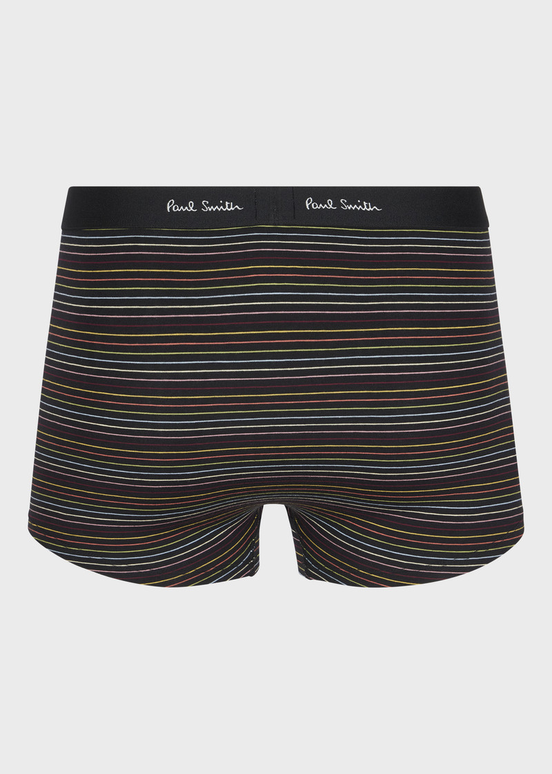 Paul Smith Black Multicolour Stripe Boxer Briefs outlook