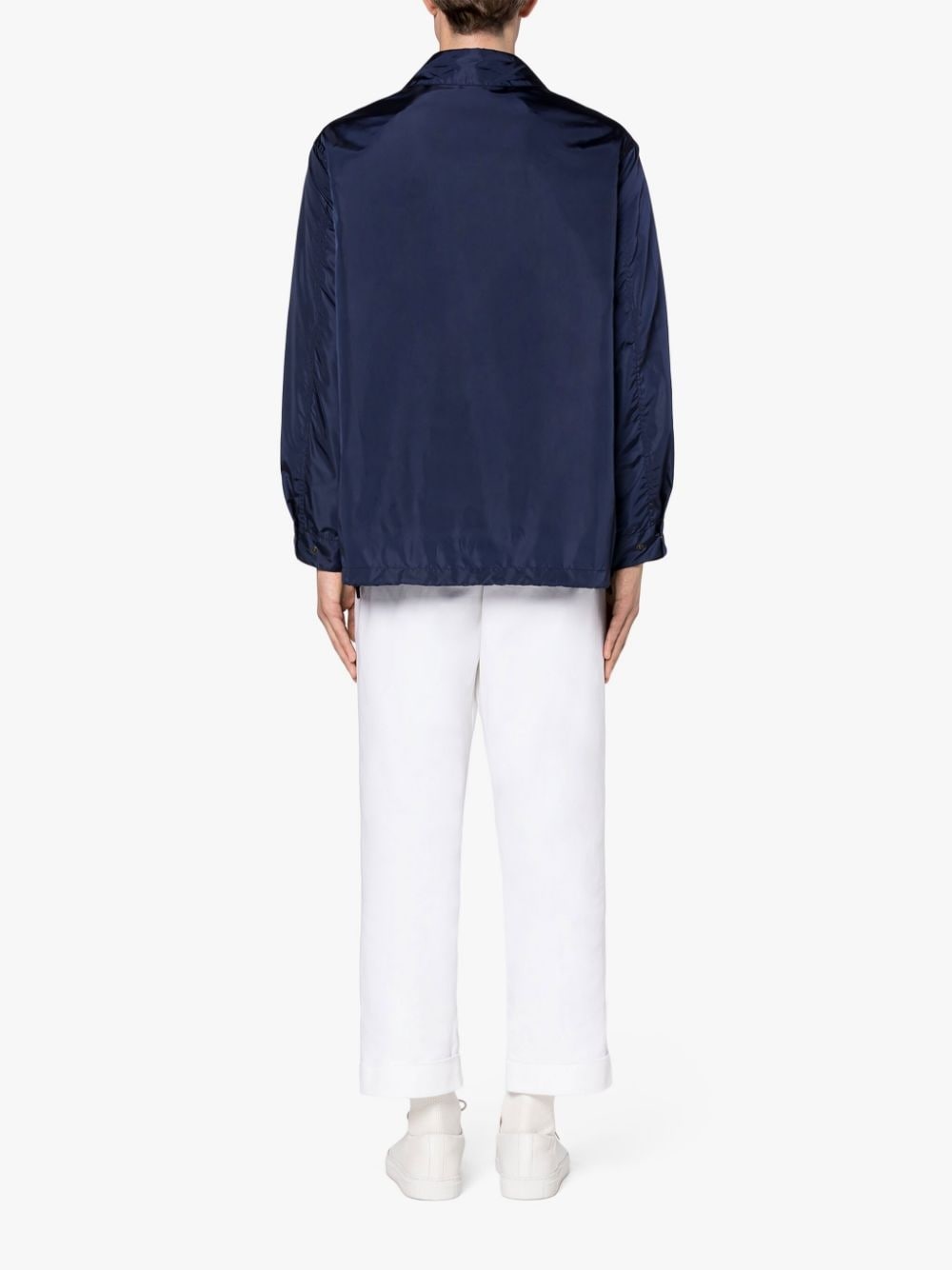 TAPE TEEMING NAVY NYLON COACH JACKET | GMM-216 - 3
