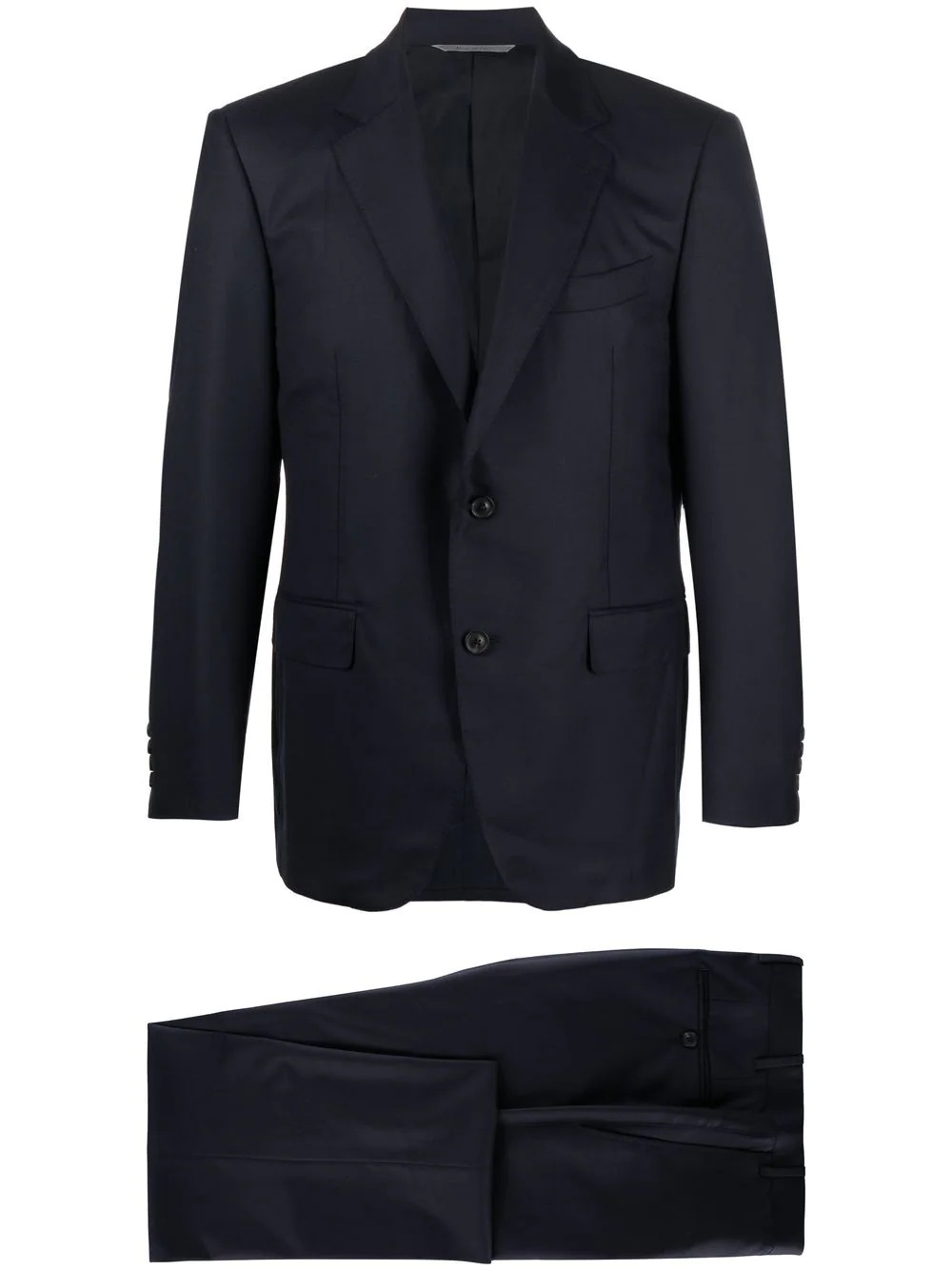 single-breasted wool suit - 1