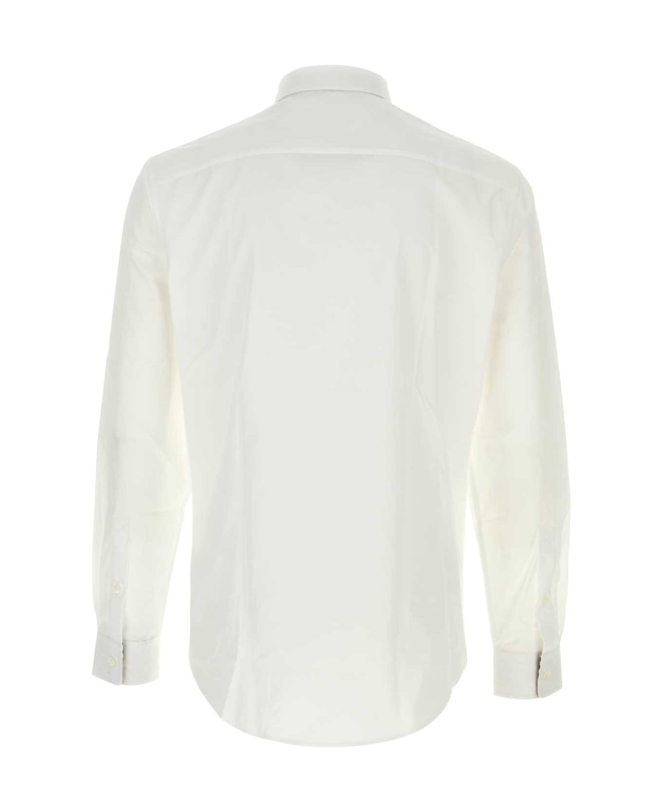 White Stretch Poplin Shirt - 2