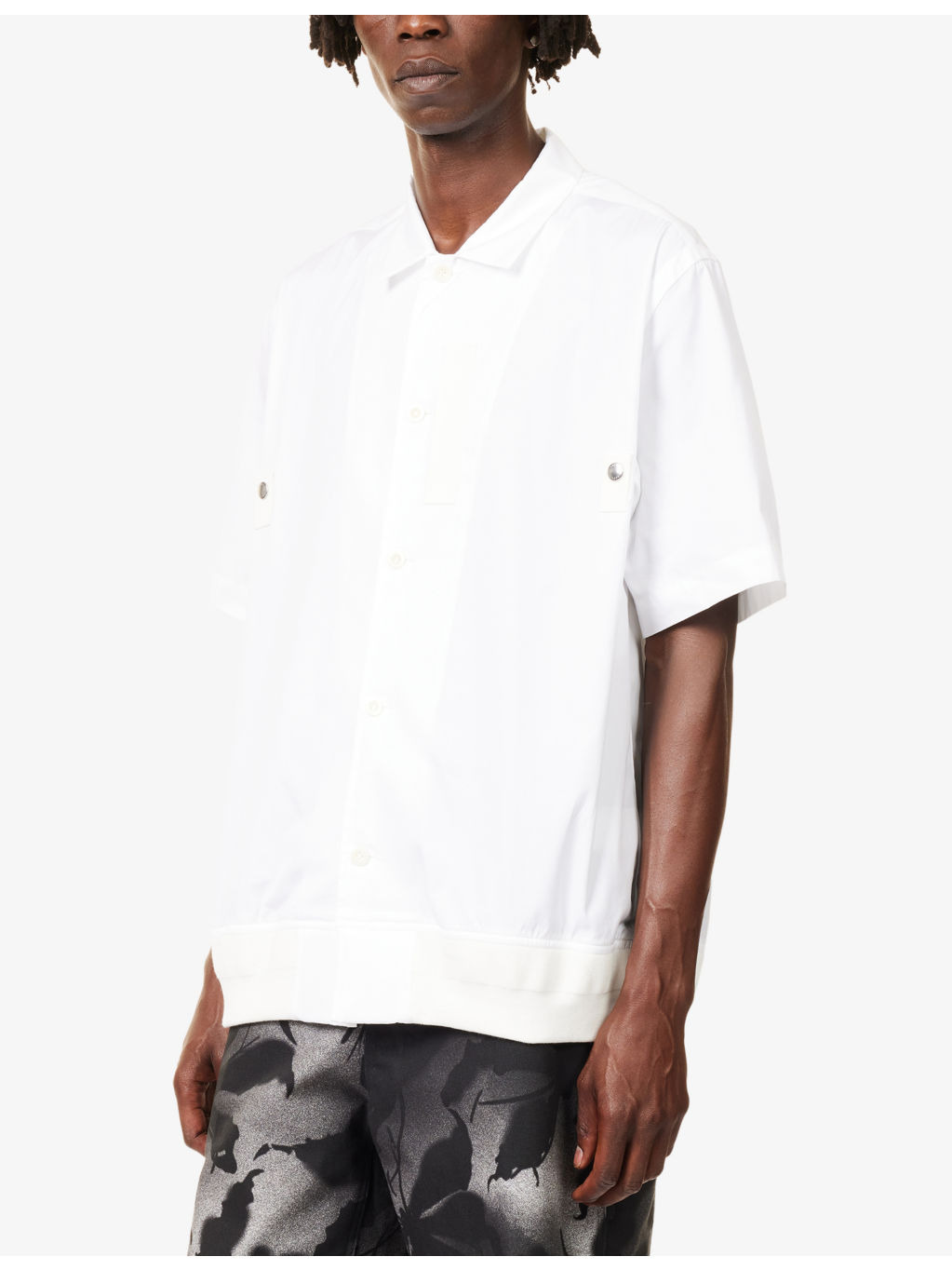 Collared Short-Sleeve Cotton-Poplin Shirt - 3
