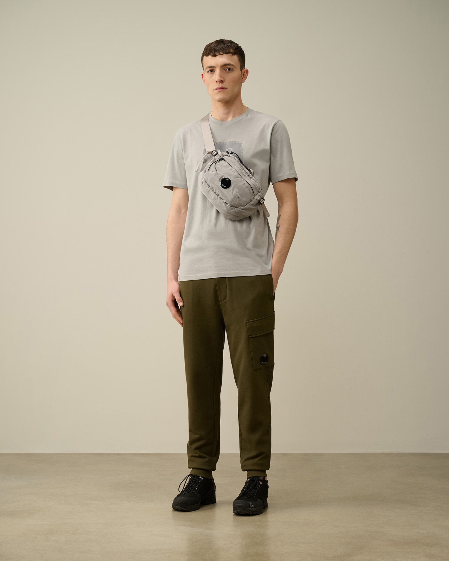 C.P. Company Diagonal Raised Fleece Cargo Sweatpants
