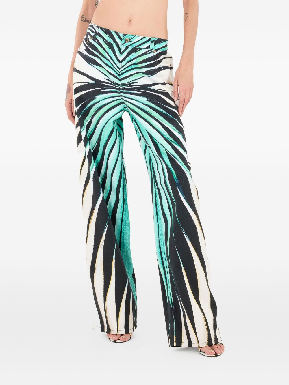 Ray of Sea-print trousers - 3