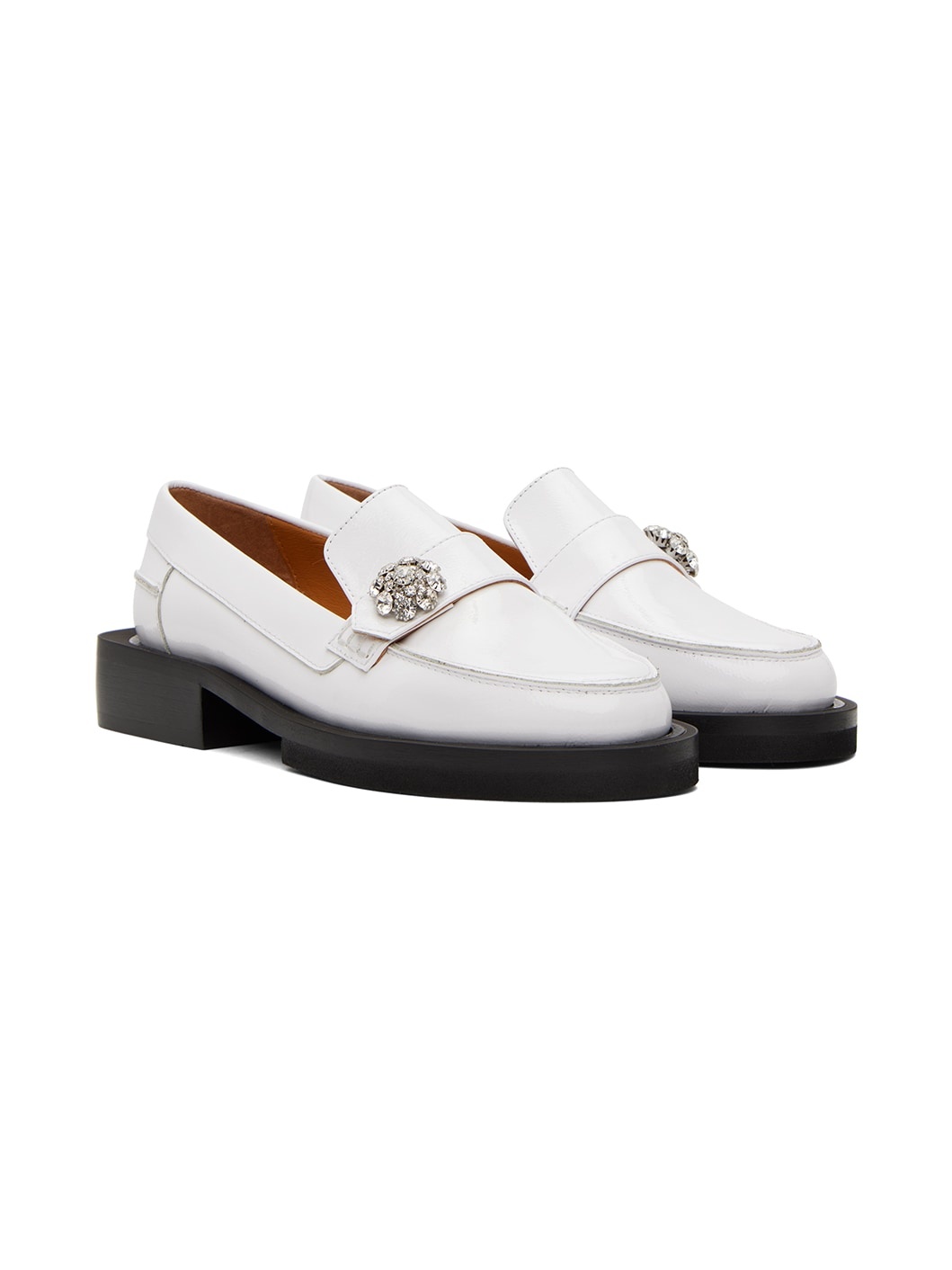 White Jewel Loafers - 4