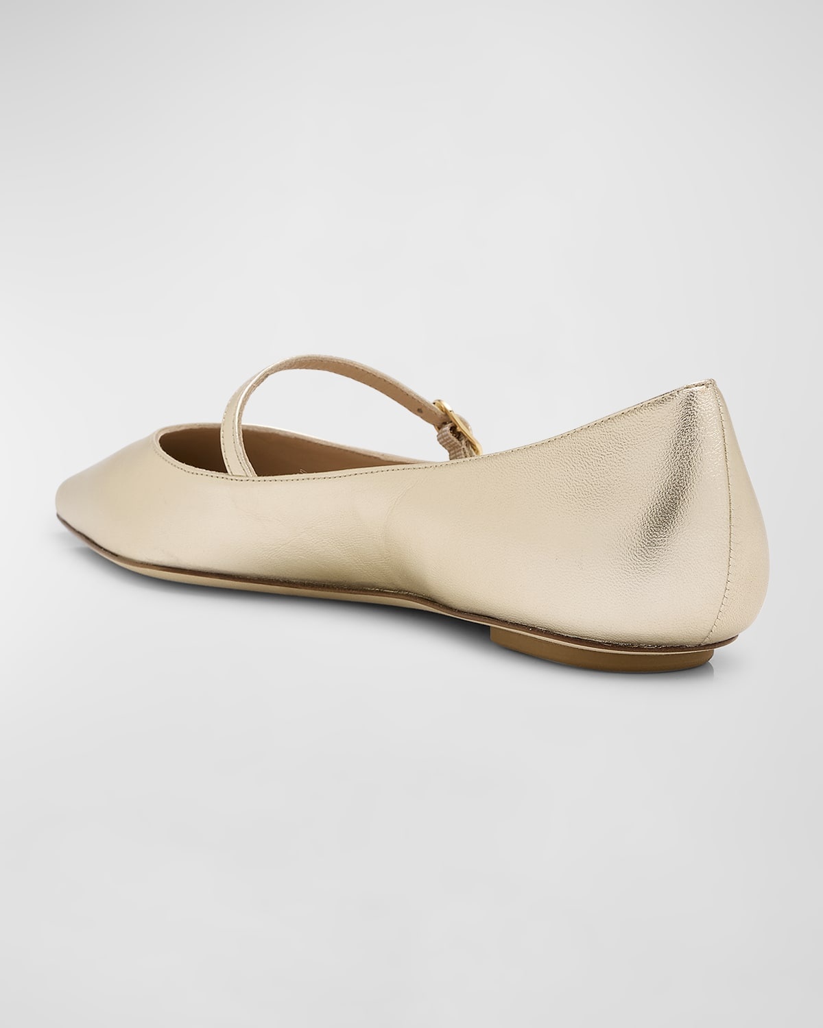 Emilia Metallic Mary Jane Ballerina Flats - 4