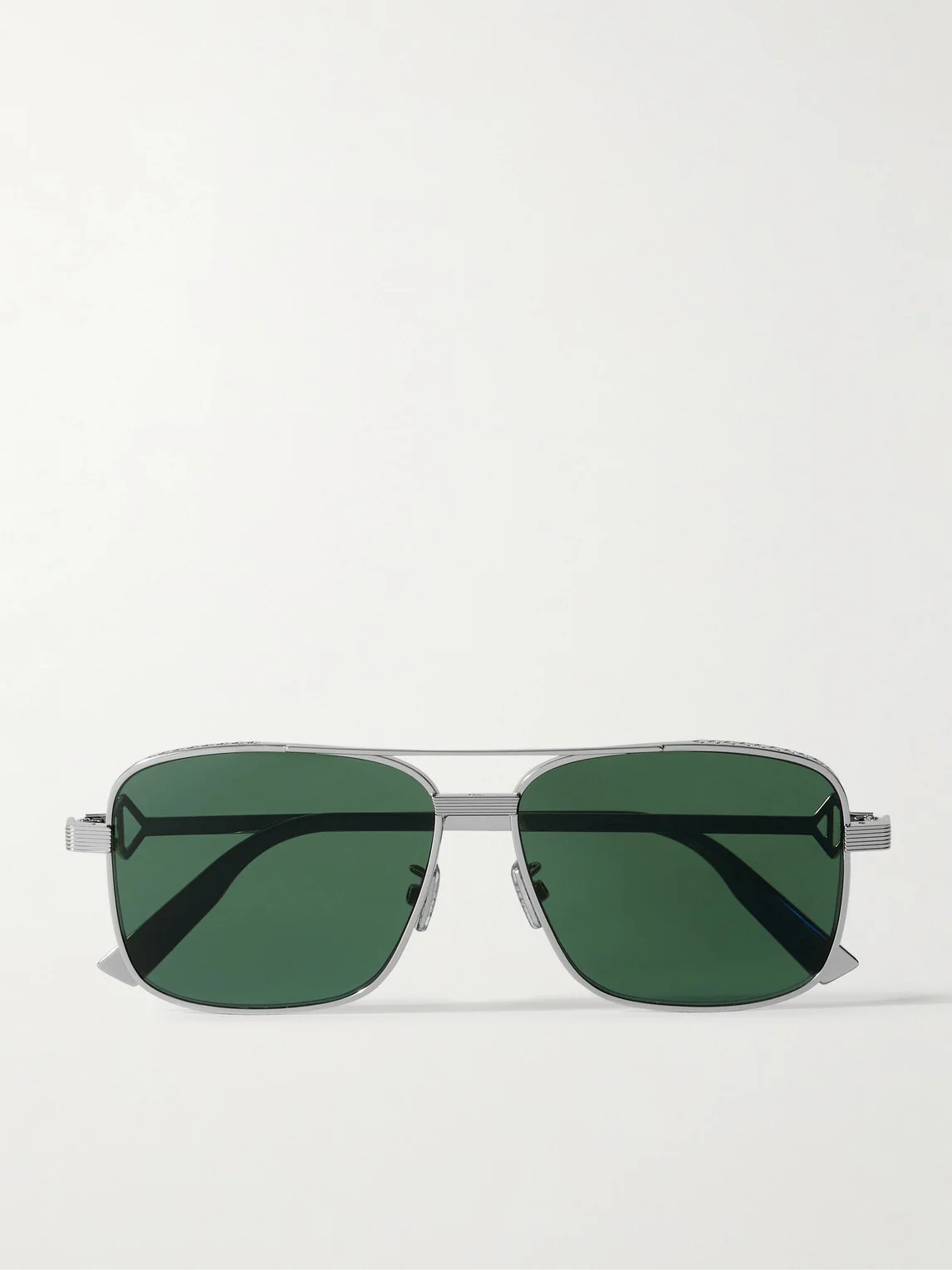 CD Diamond S9U Square-Frame Silver-Tone Sunglasses - 1