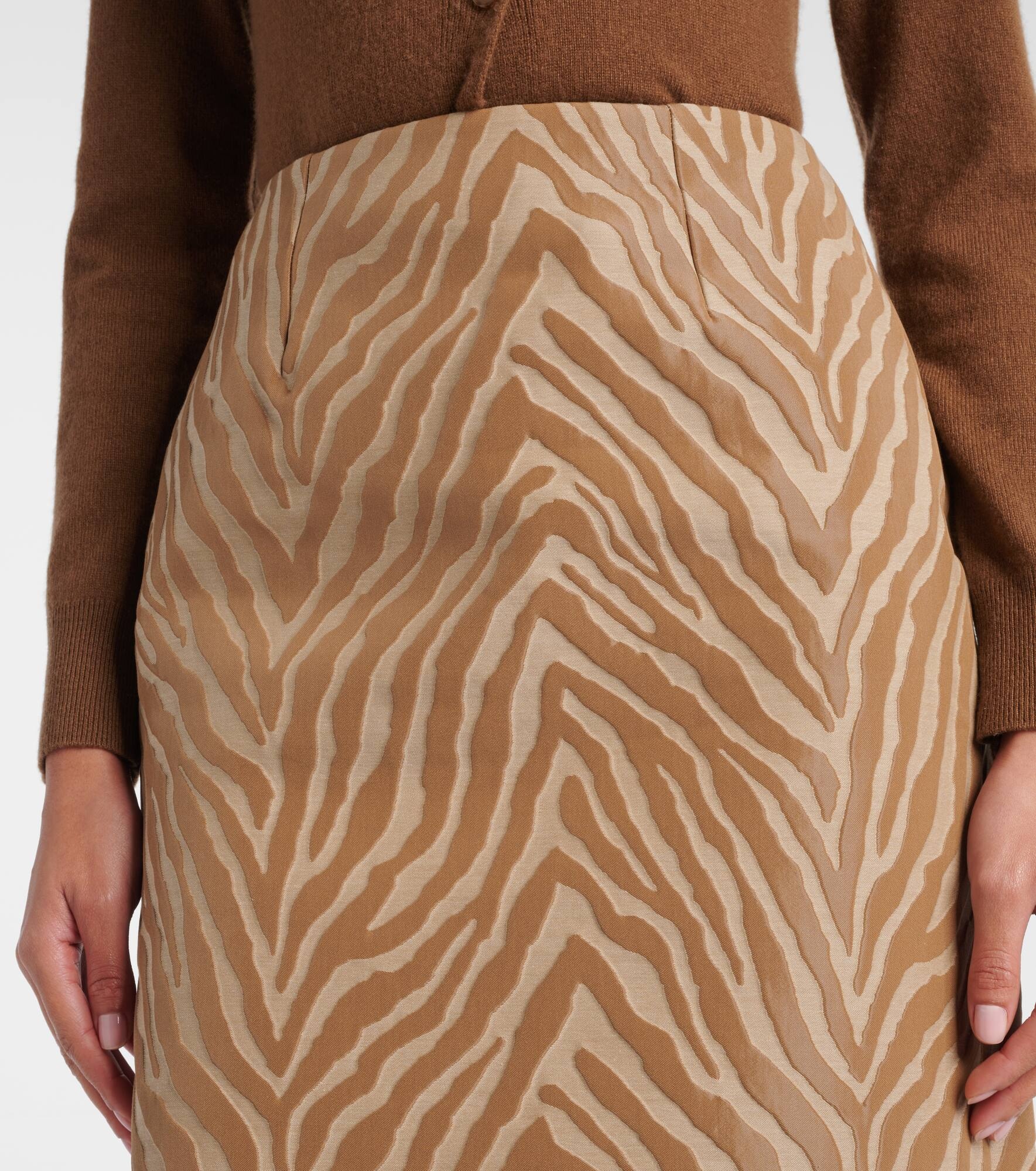 Elia cotton-blend jacquard pencil skirt - 4