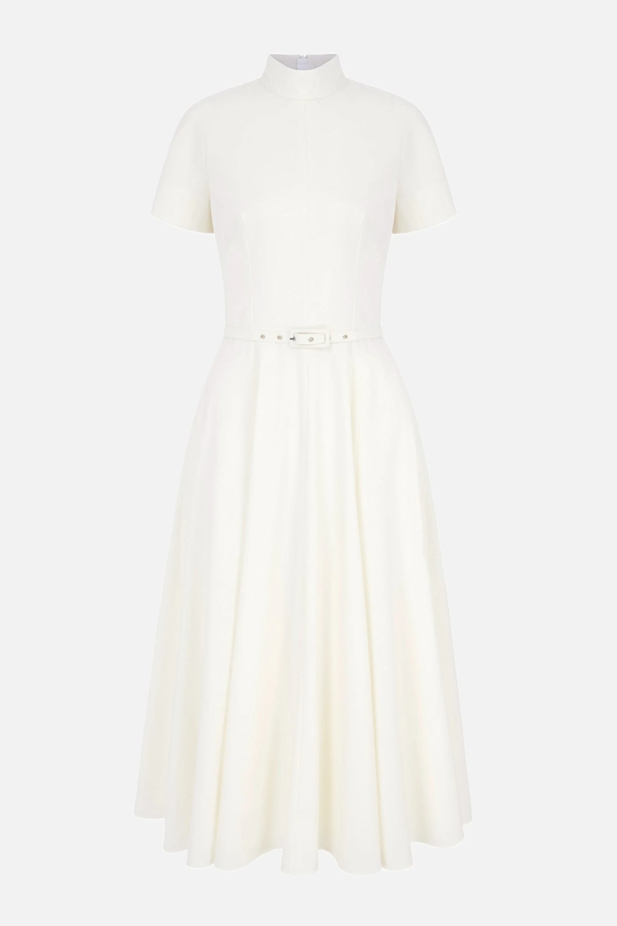 Camilla Dress In Ivory Summer Wool - 1