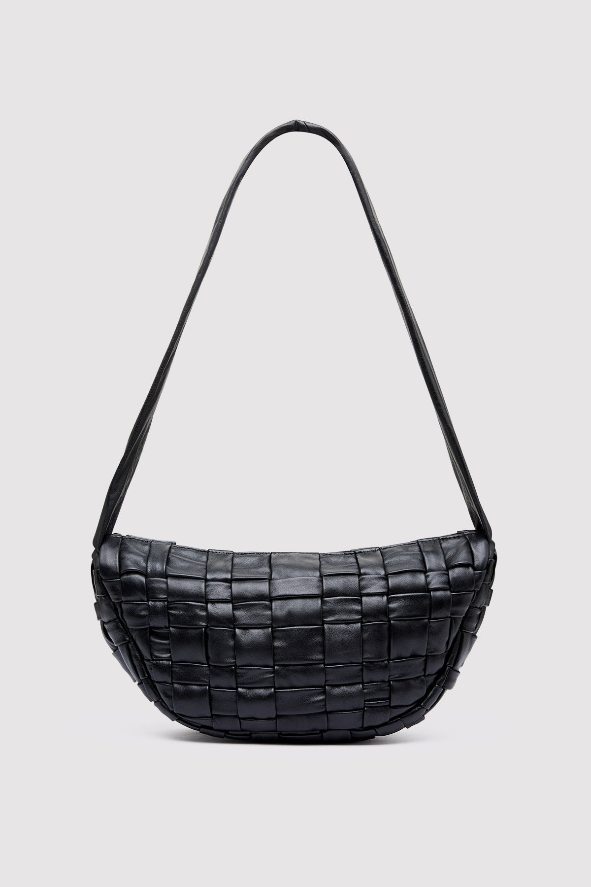 PRE-ORDER: Textured Crescent Bag - Black - 3