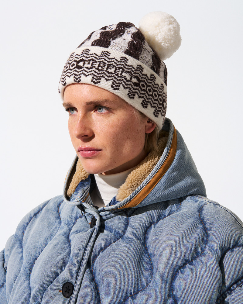 PERFECT MOMENT Cable Knit Merino Wool Beanie outlook