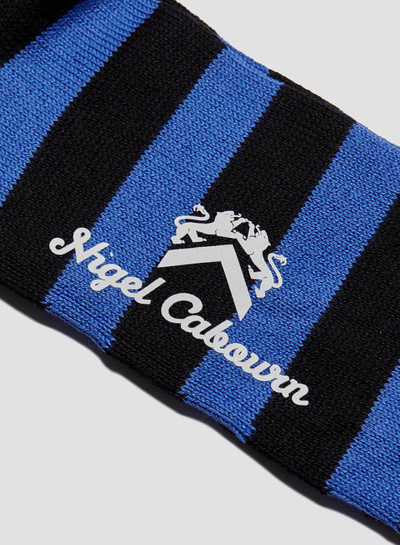 Nigel Cabourn Cotton Stripe Socks in Blue/Black outlook
