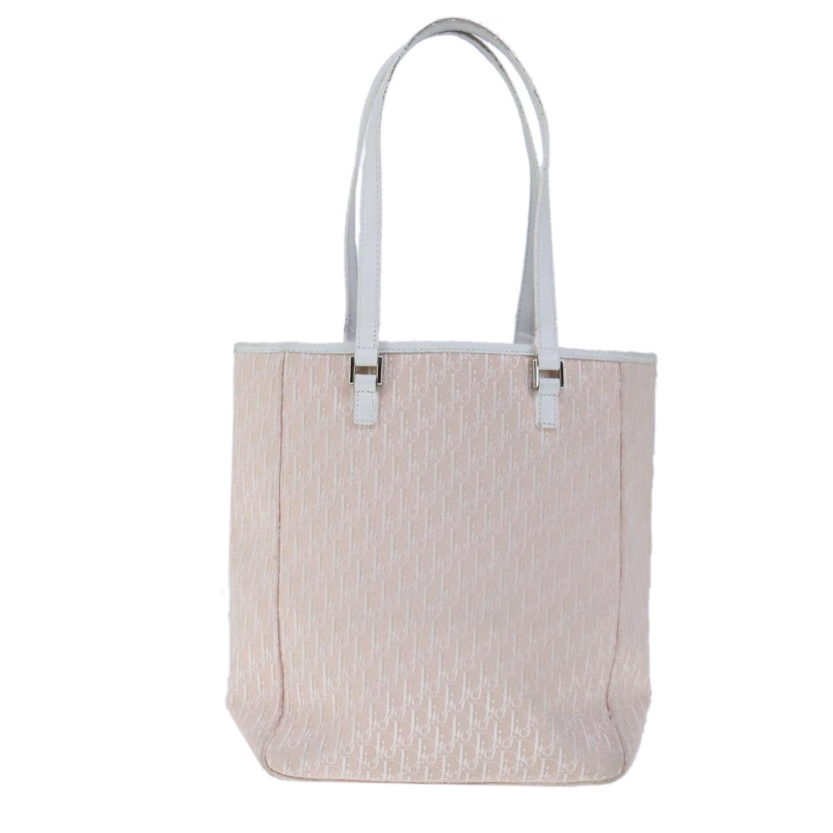 DIOR Trotter Canvas Tote Bag Pink Silver - 3