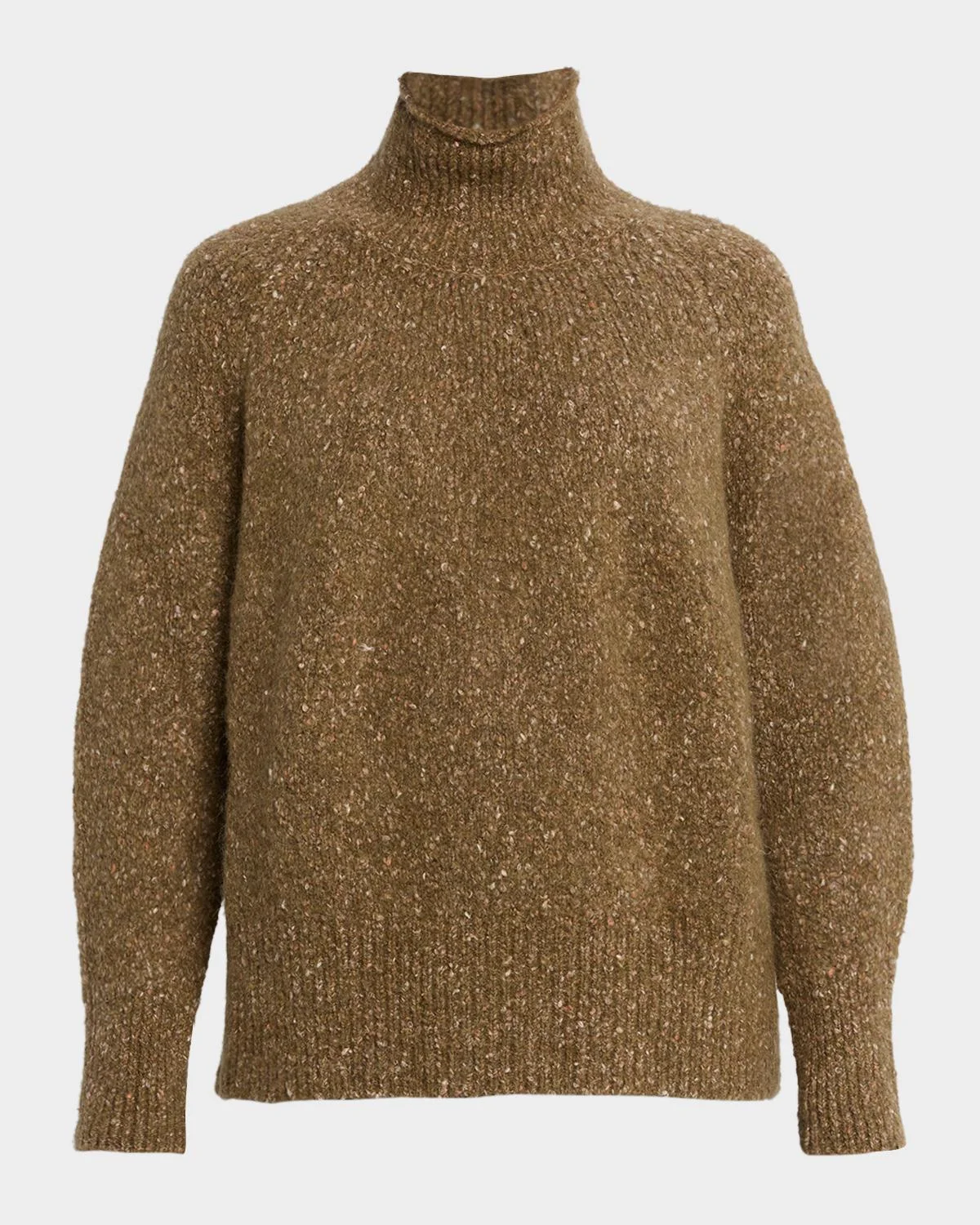 Speckled Knit Turtleneck Sweater - 1
