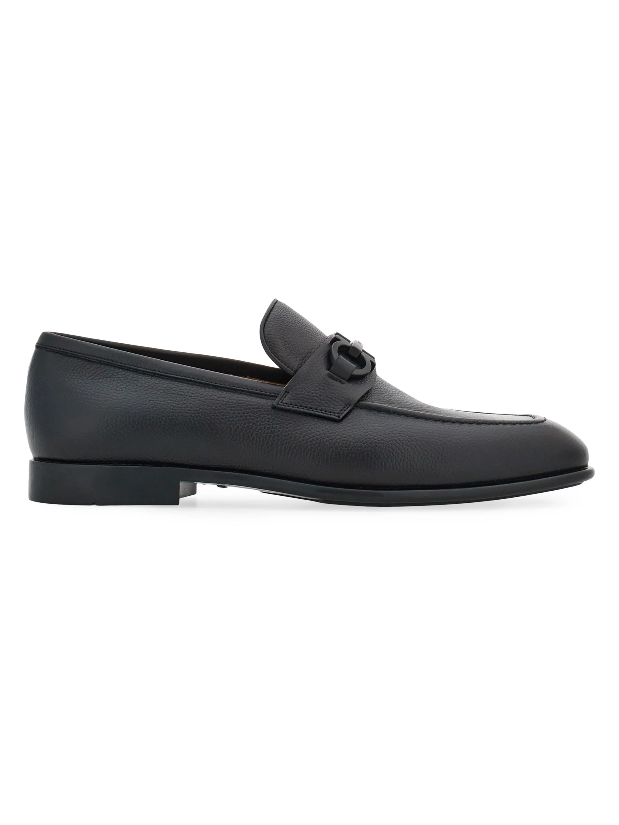 Men's Foster Gancio Leather Loafers - Nero - 1