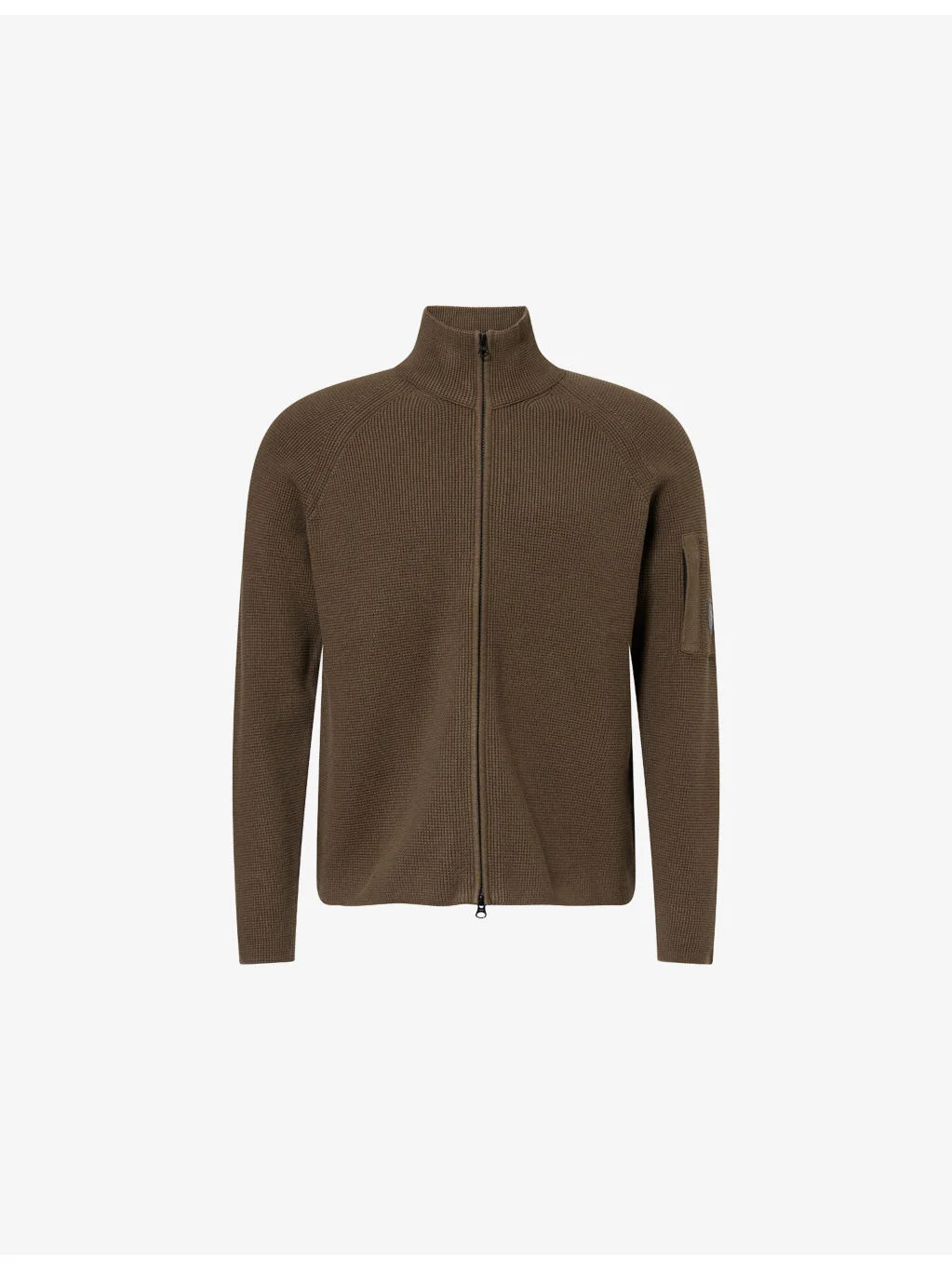 Brand-Lens Zipped Cotton-Blend Cardigan - 1